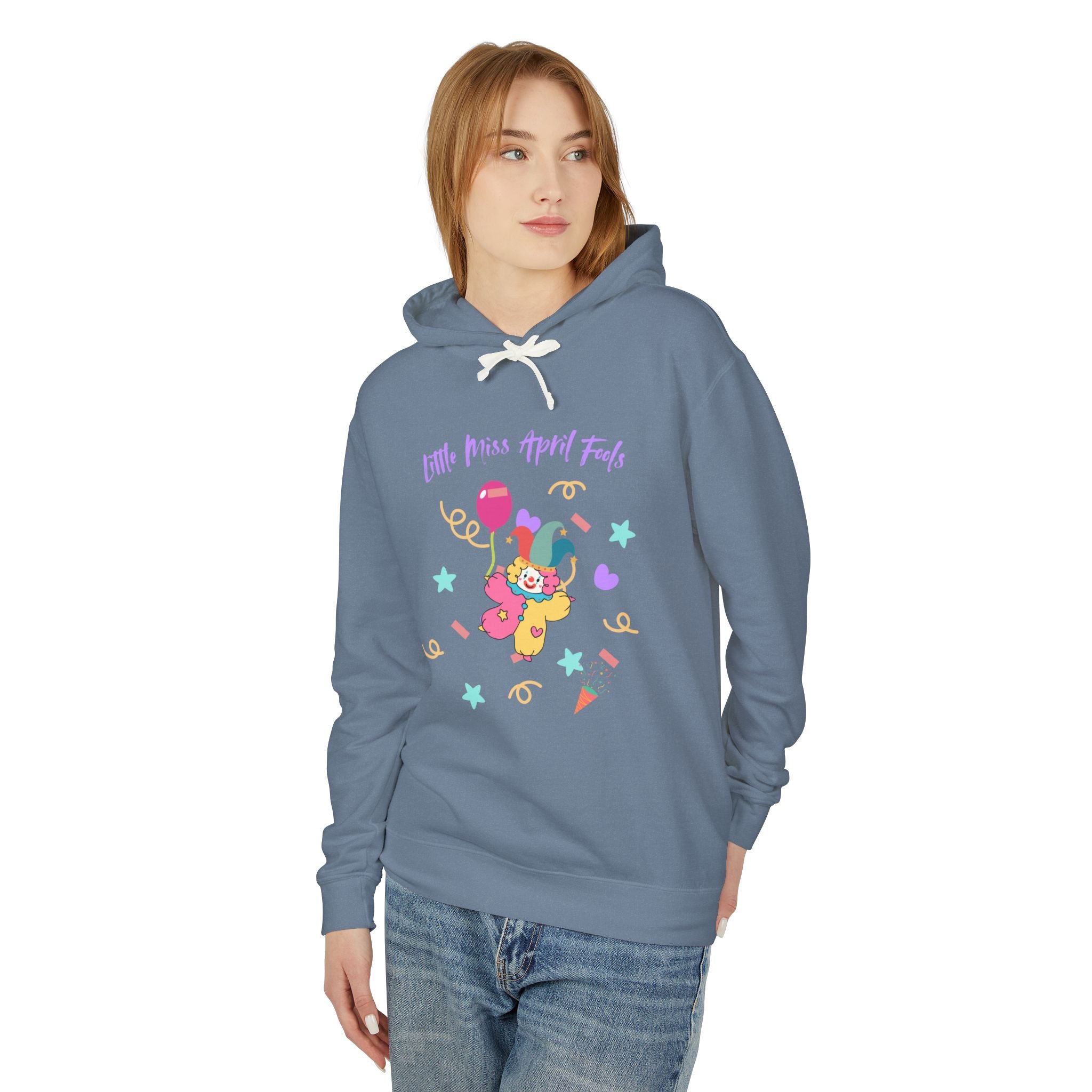 Little Miss April Fool's Day Unisex Lightweight Hooded Sweatshirt