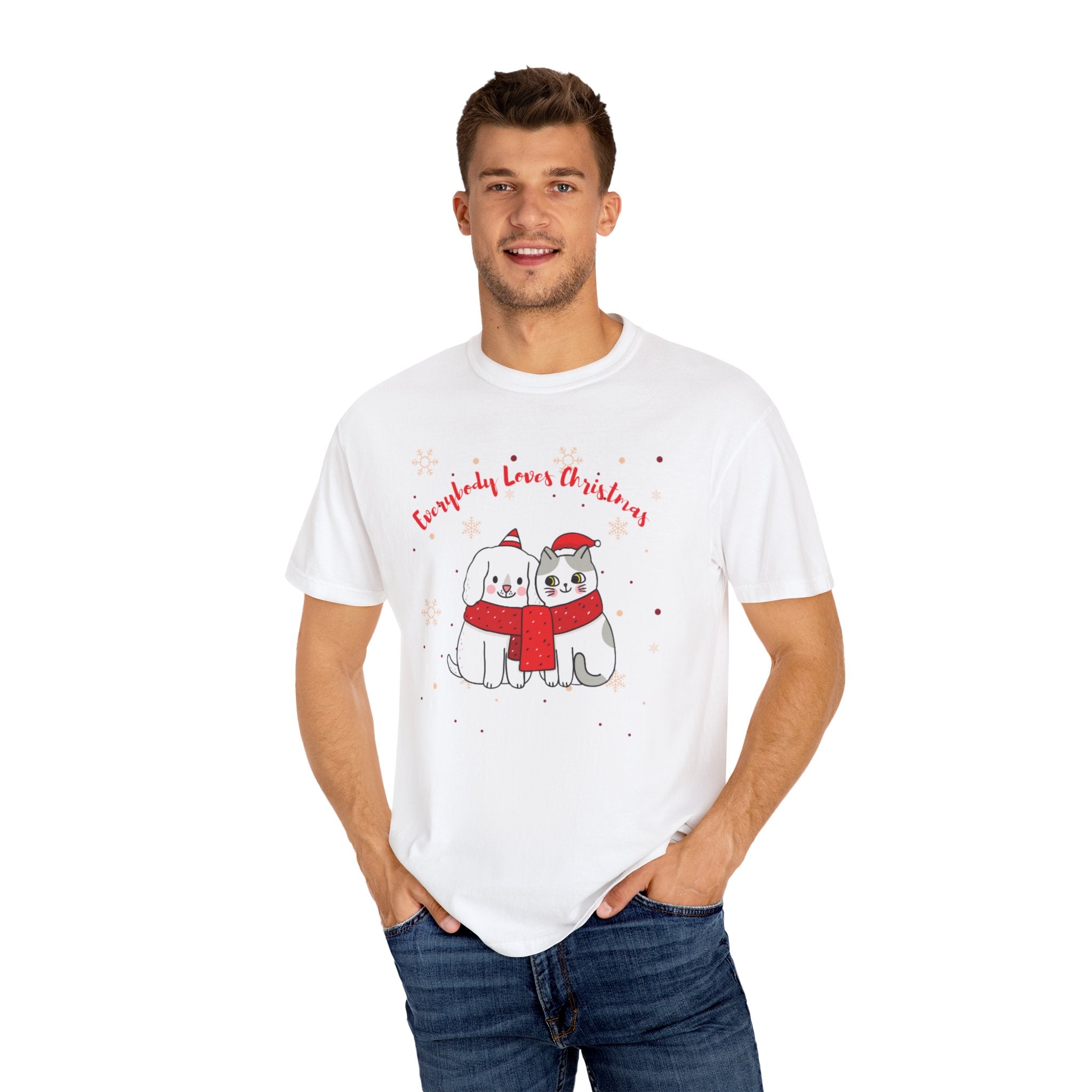 Everybody Loves Christmas Unisex Garment-Dyed T-shirt