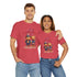 Happy 4th of July Teddy Bear Couple Unisex Heavy Cotton Tee
