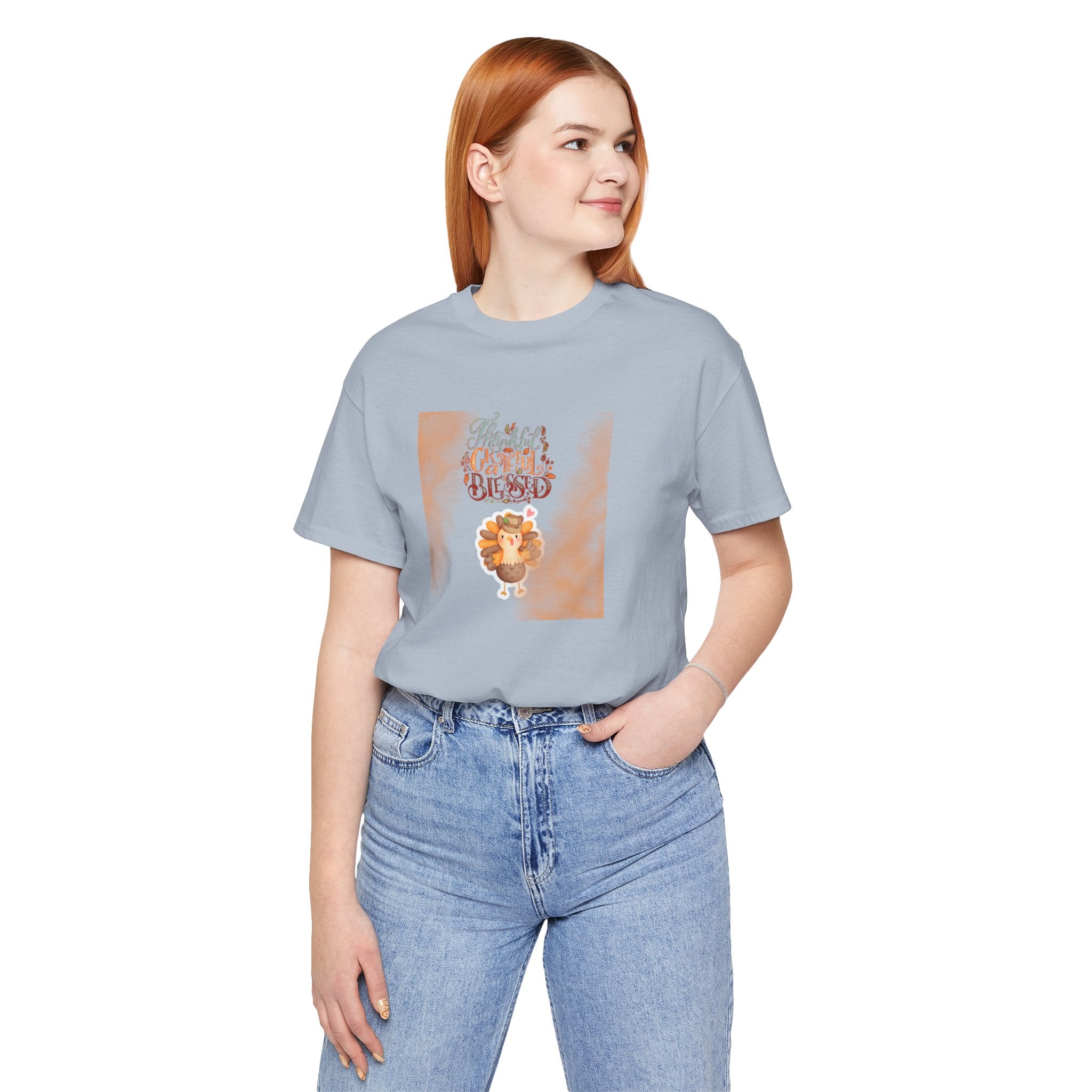 Thankful Grateful Blessed Unisex Jersey Short Sleeve Tee