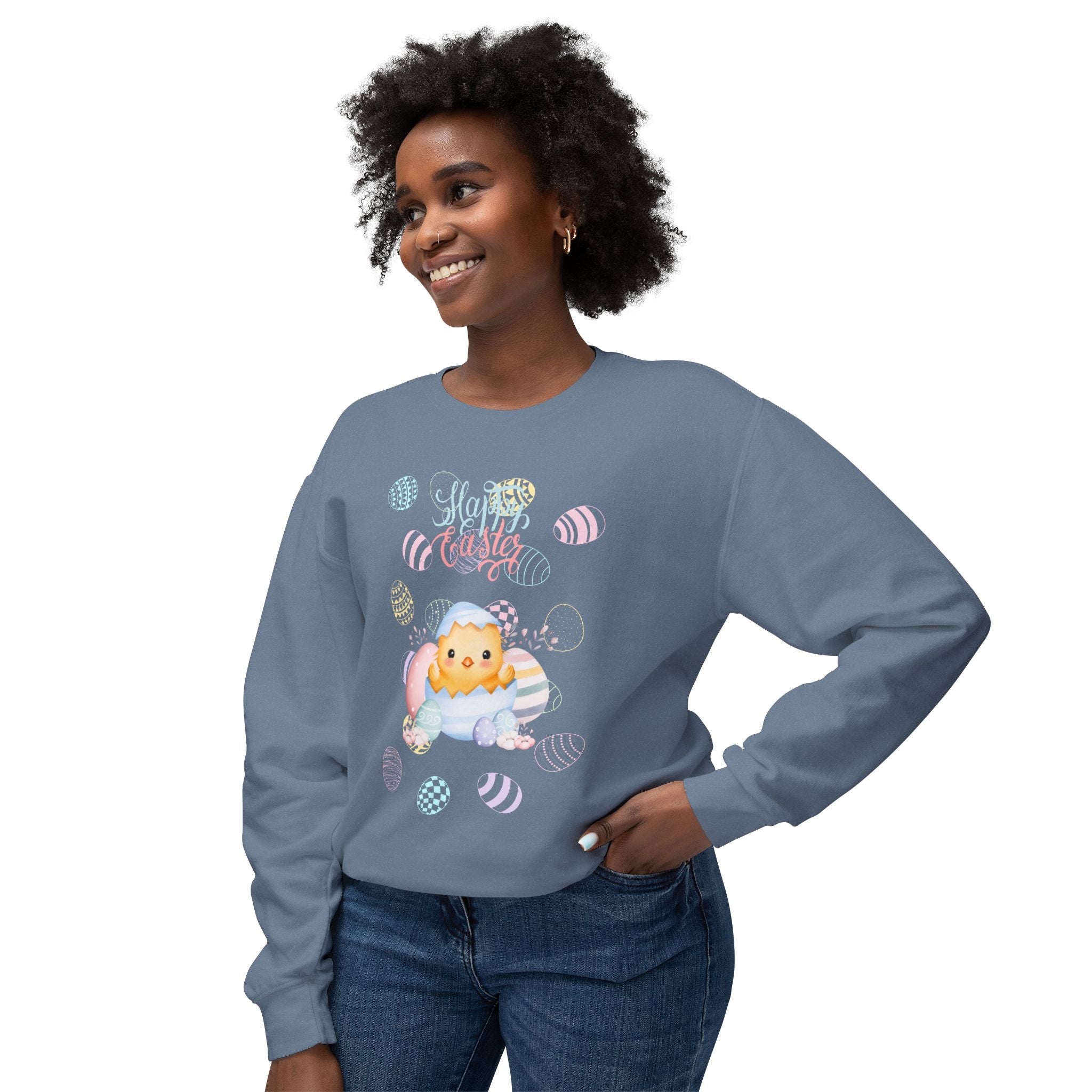 Chick Happy Easter Crewneck Sweatshirt