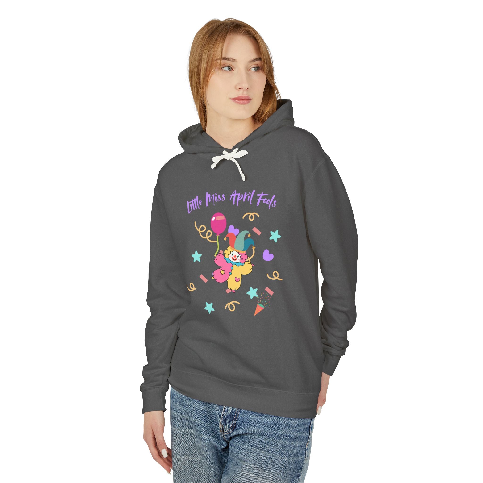 Little Miss April Fool's Day Unisex Lightweight Hooded Sweatshirt