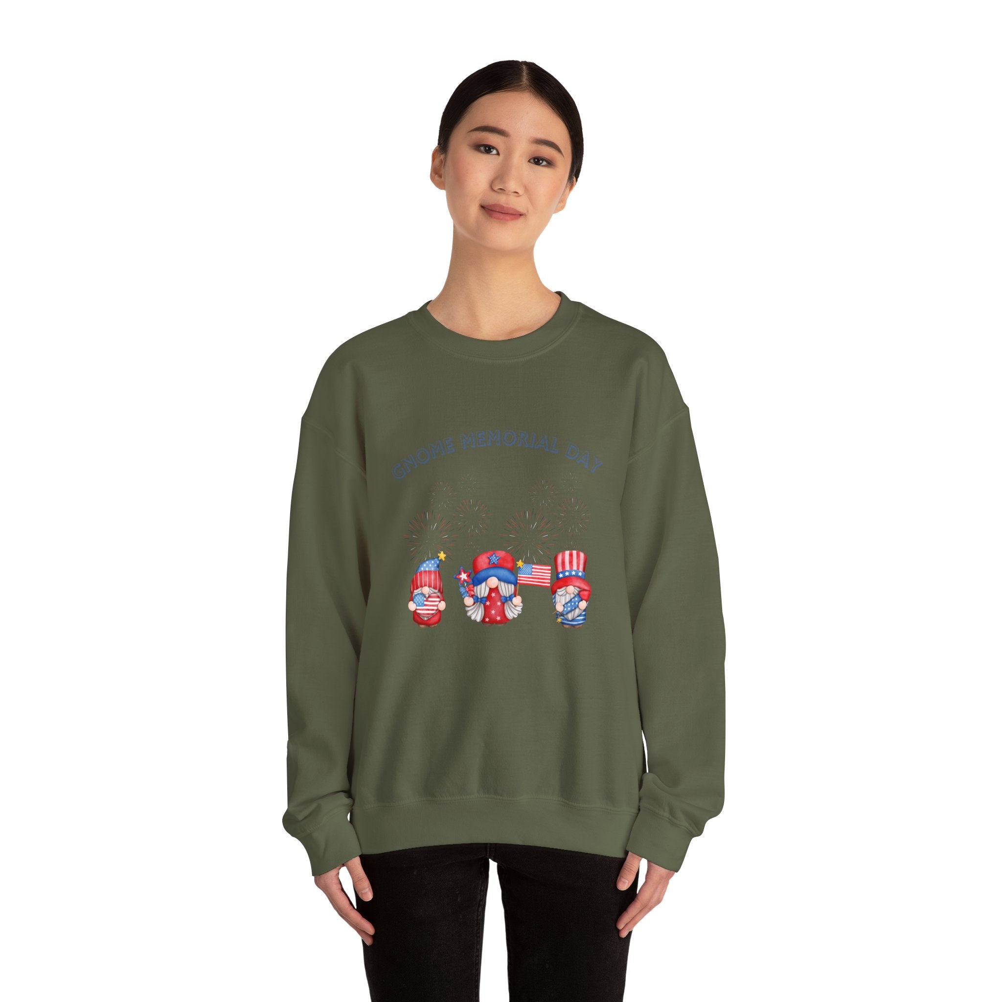 Gnome Memorial Day  Sweatshirt, Unisex Crewneck