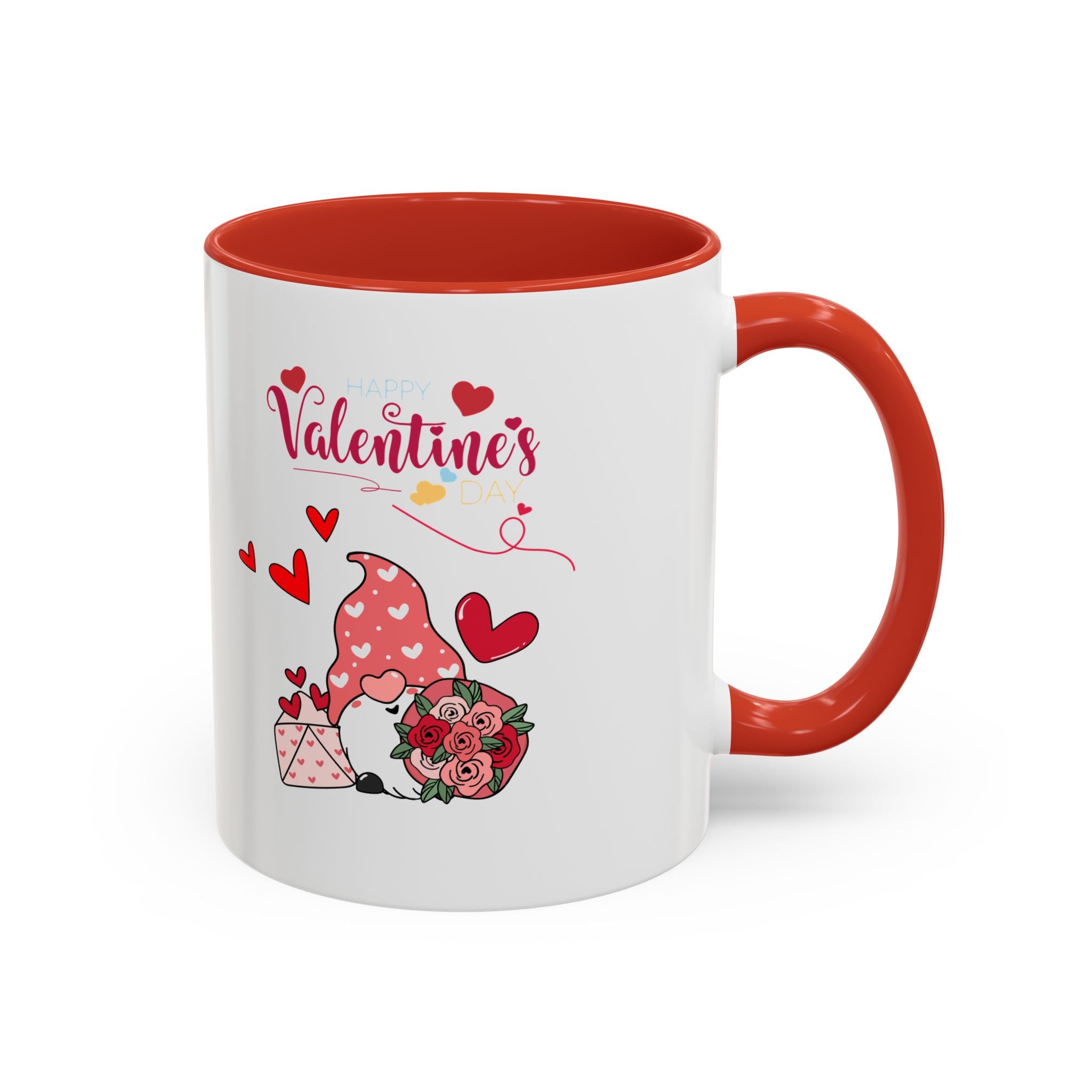 Gnome Valentine's Day Accent Coffee Mug (11, 15oz)