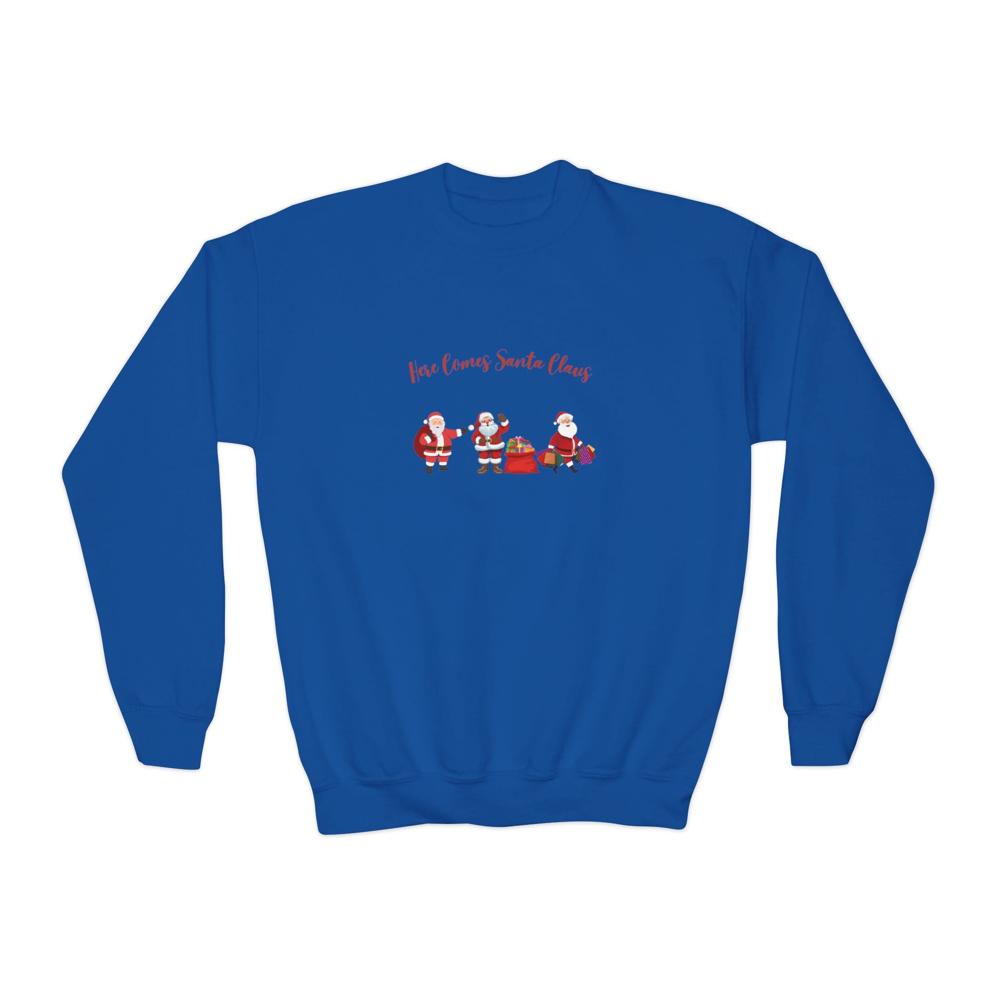 Here Comes Santa Claus Youth Crewneck Sweatshirt