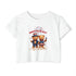 Happy 4th of July Teddy Bear Couple  Crop Top