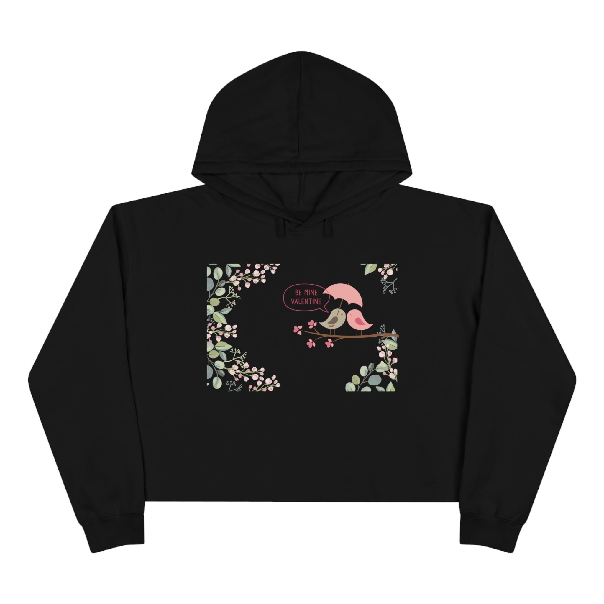 Happy Valentine's Day Lovers Crop Hoodie