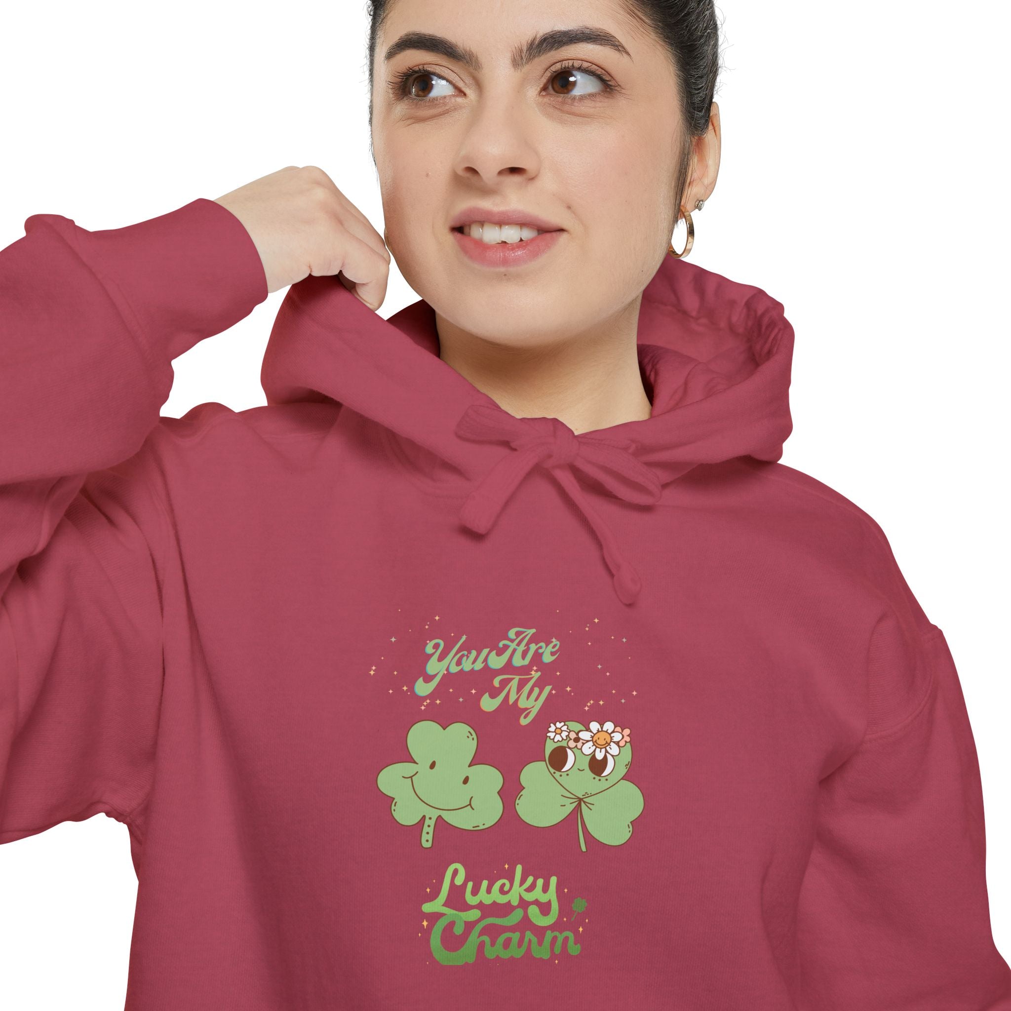 You're My Lucky Charm Unisex Garment-Dyed Hoodie for St. Patrick's Day