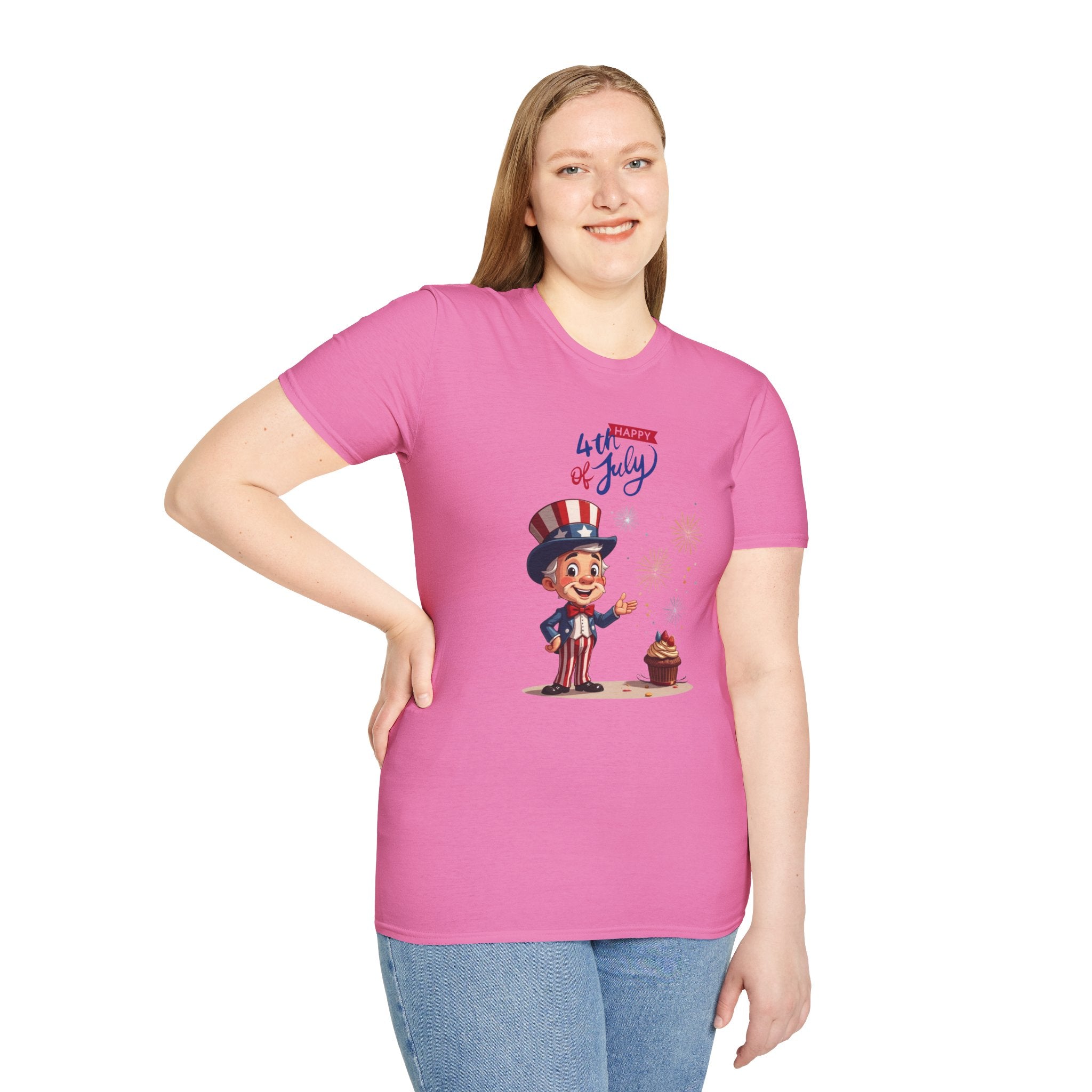 Uncle Sam Happy 4th of July Unisex Soft-style T-Shirt