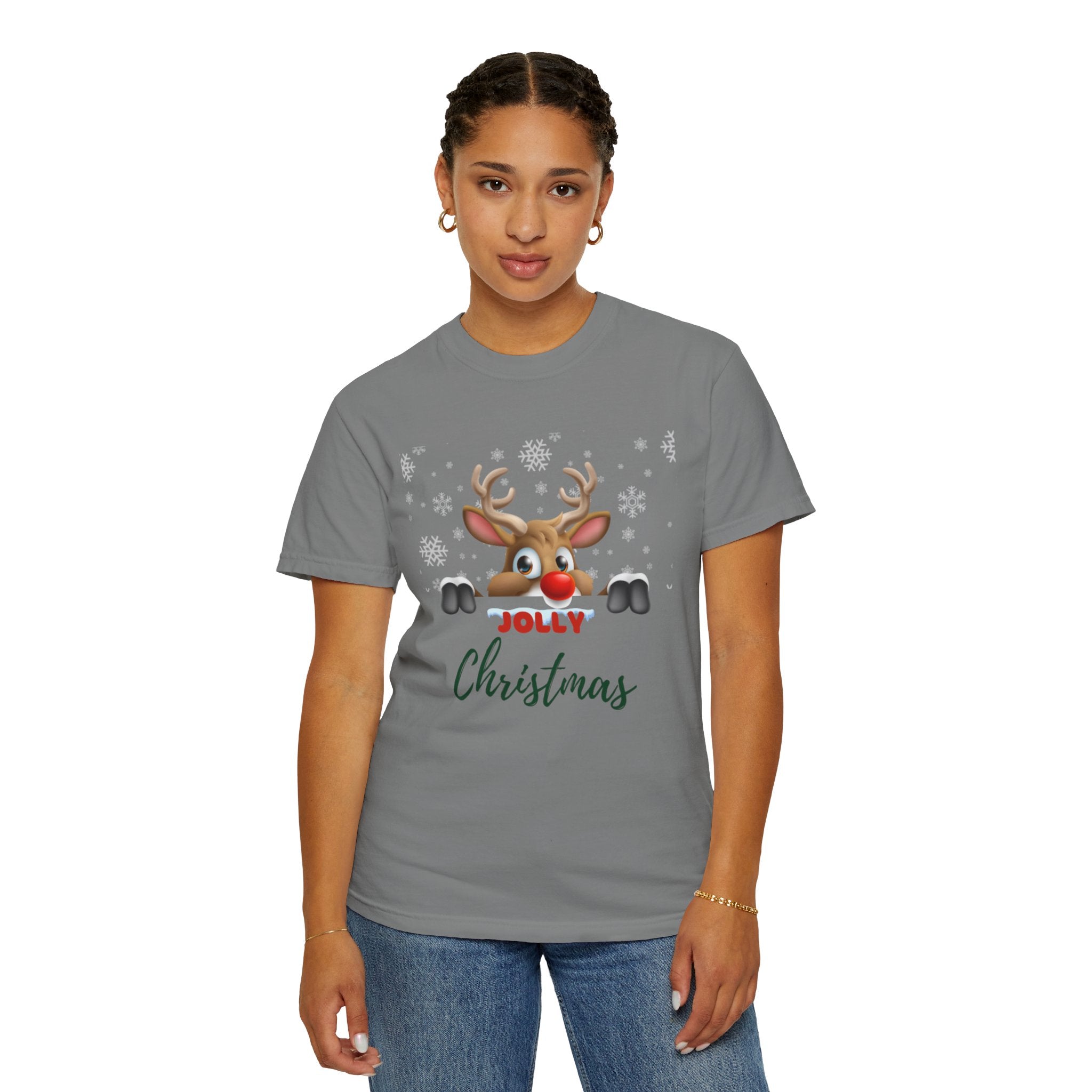 Jolly Christmas Unisex Garment-Dyed T-shirt