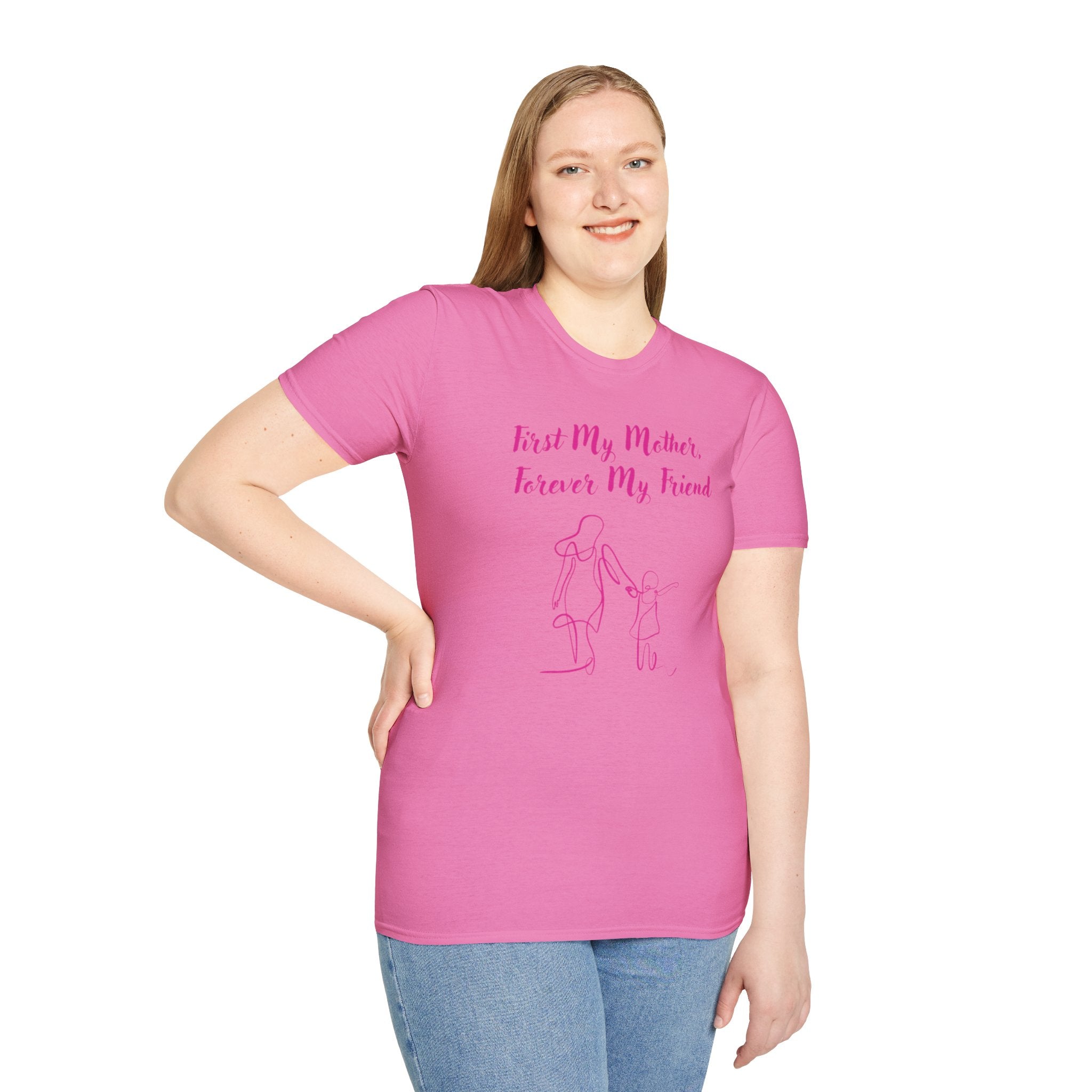 First My Mother Forever My Friend Unisex Softstyle T-Shirt