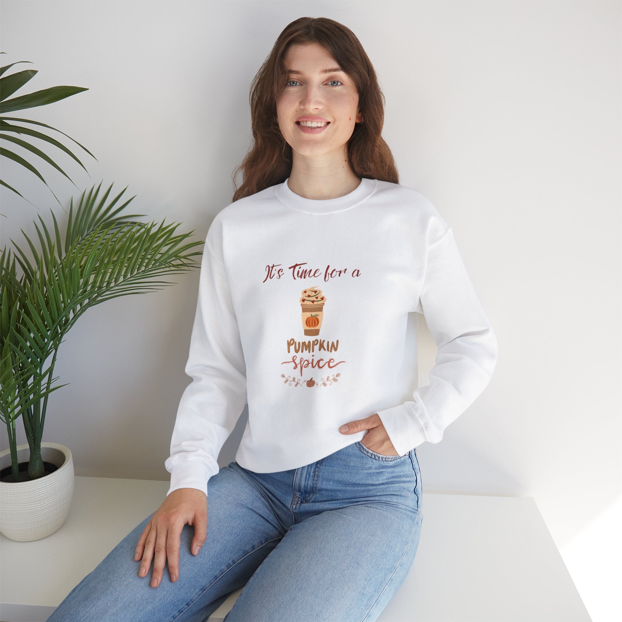 It's Time For A Pumpkin Spice Unisex Heavy Blend™ Crewneck Sweatshirt