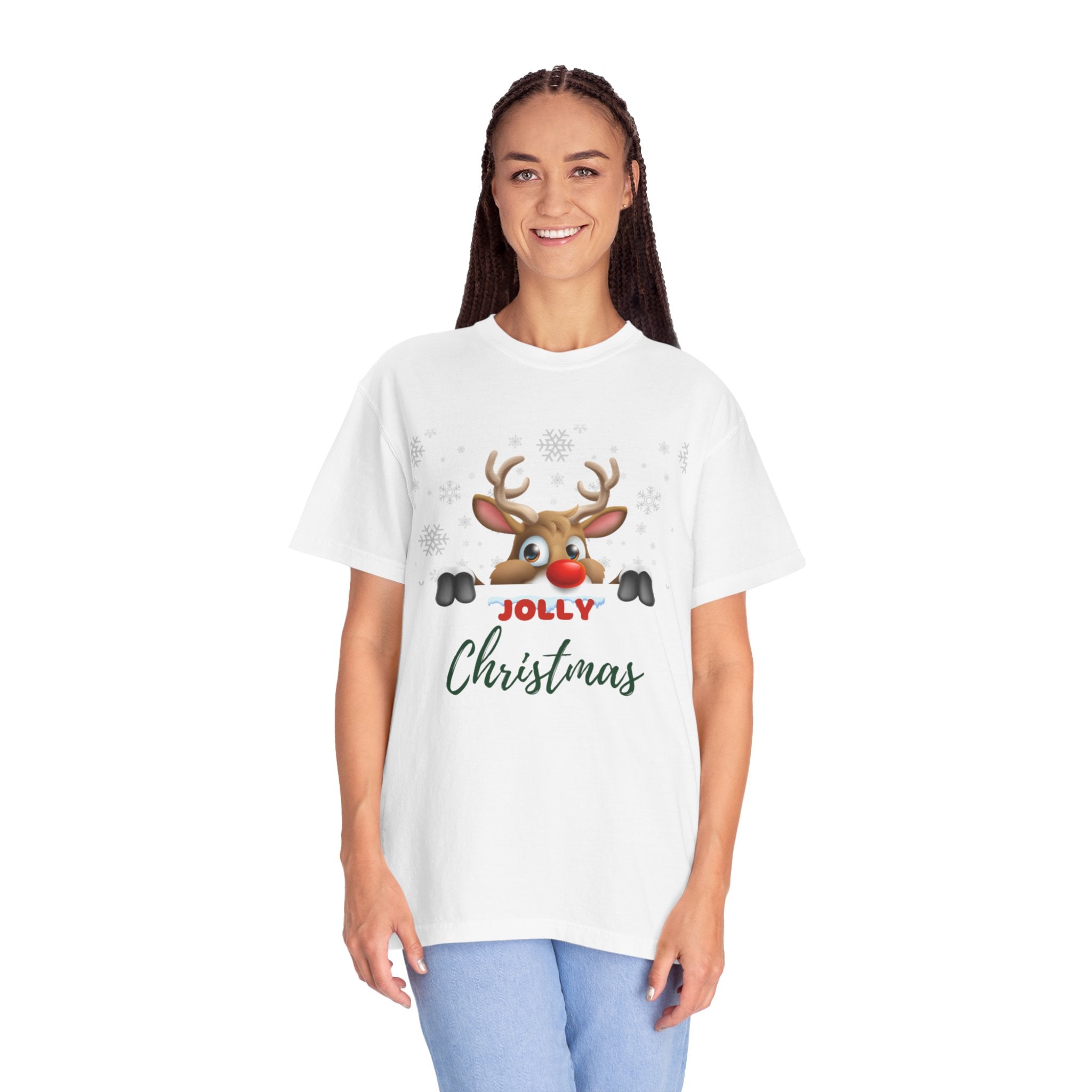 Jolly Christmas Unisex Garment-Dyed T-shirt