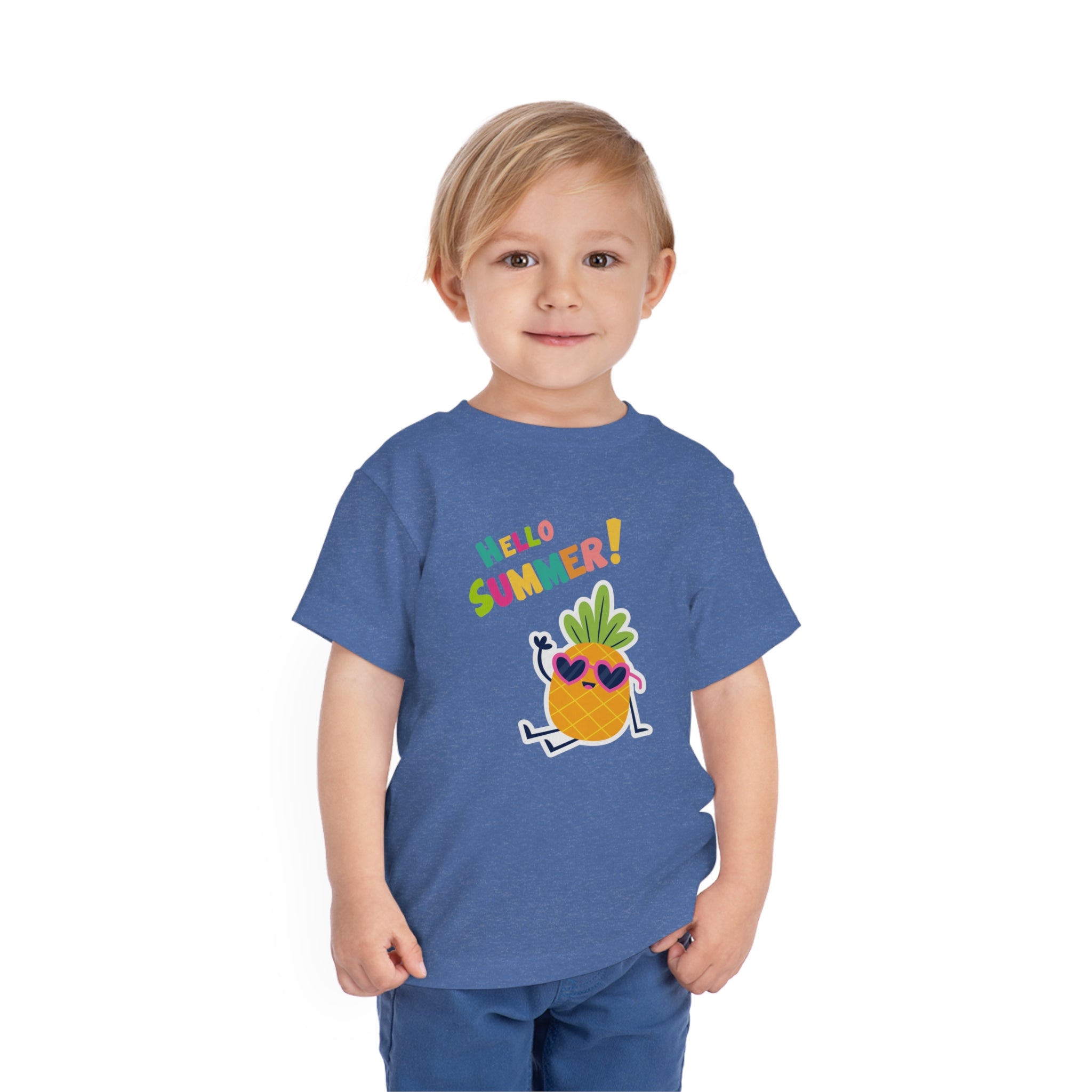Hello Pineapple Summer Toddler Short Sleeve Tee