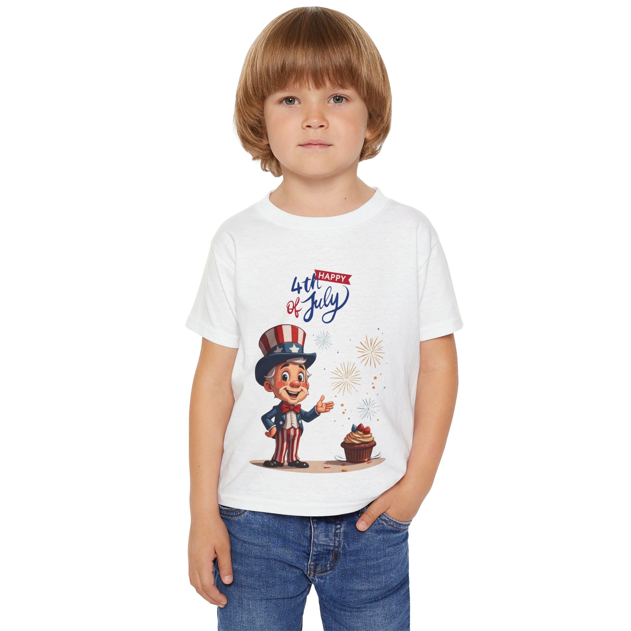 Uncle Sam Happy 4th of July Toddler T-Shirt