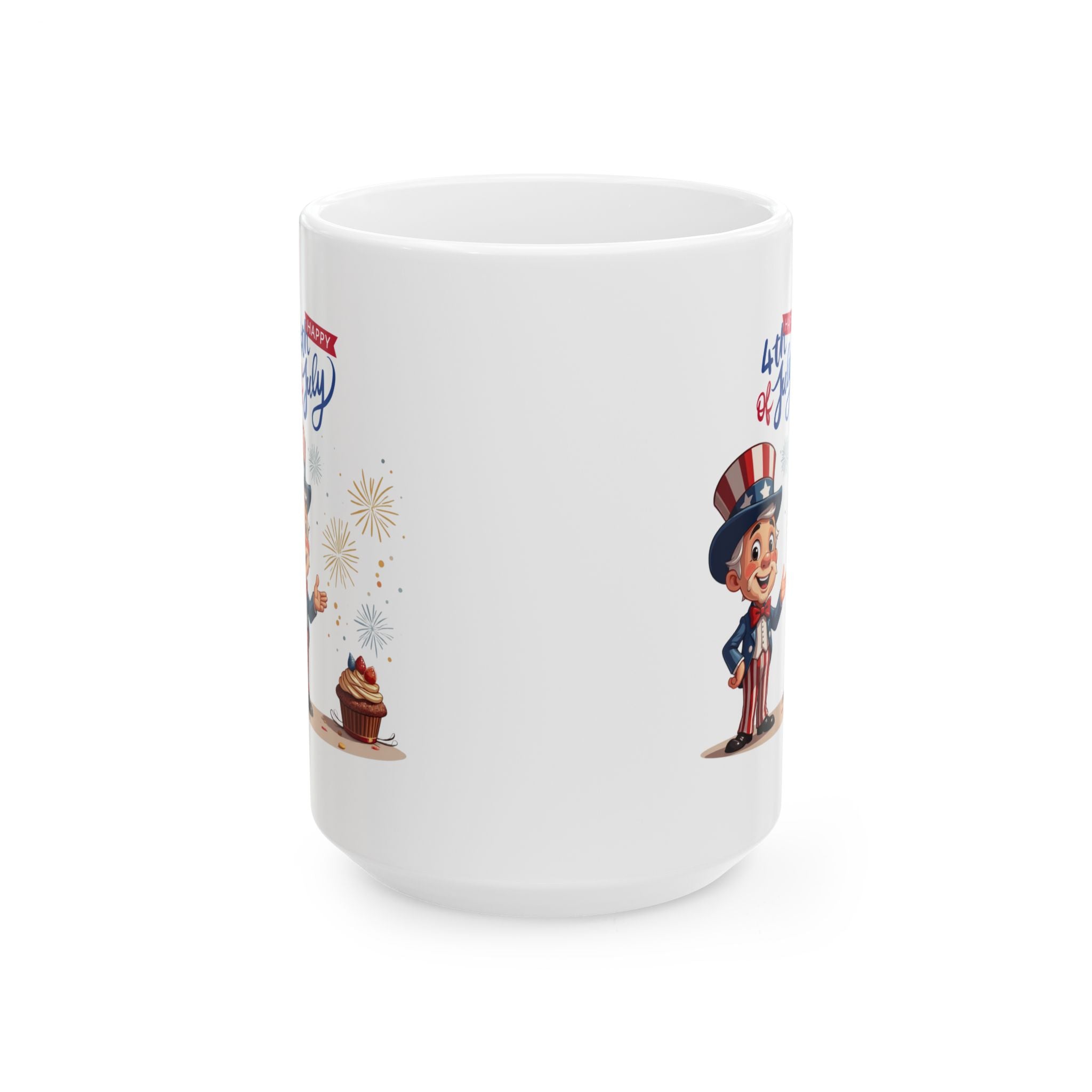 Uncle Sam Happy 4th of July Ceramic Mug
