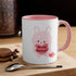 V-Day Bunny Accent Coffee Mug, 11oz
