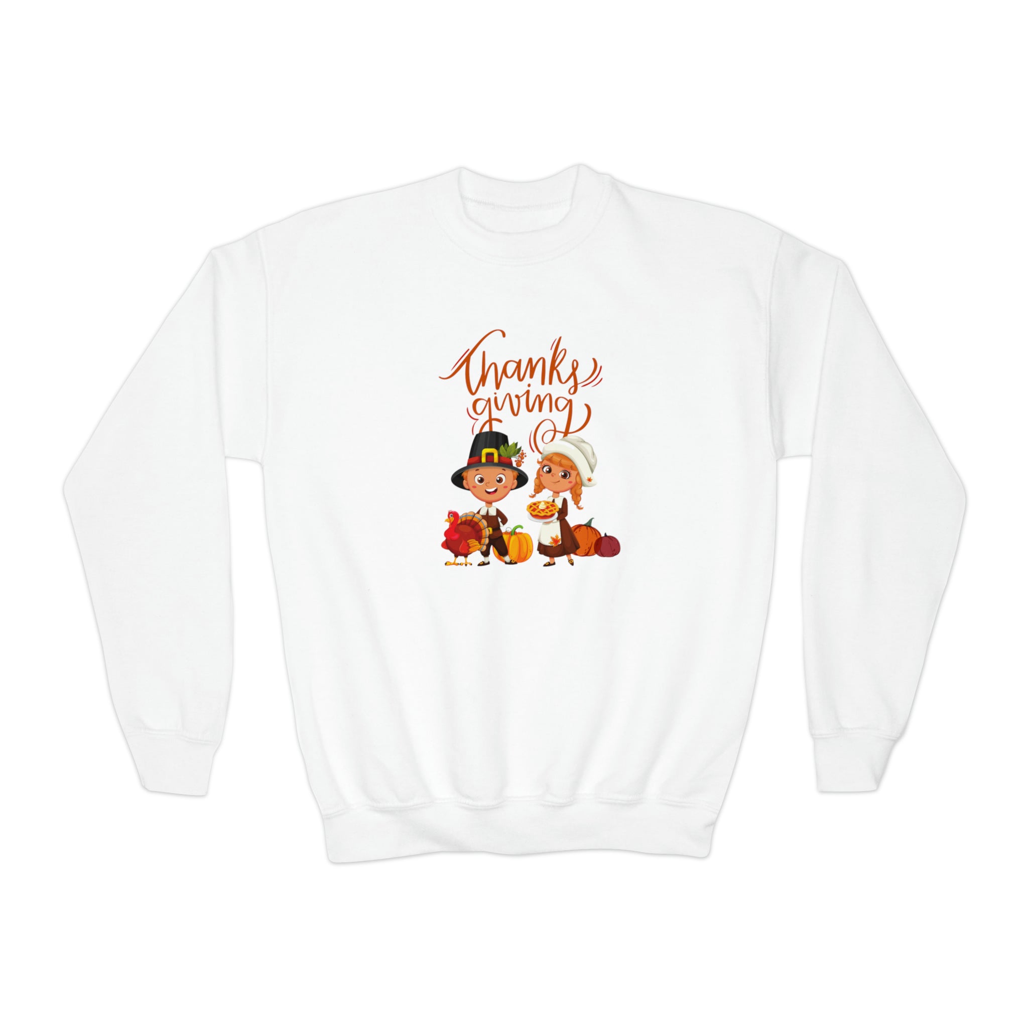 Happy Thanksgiving Youth Crewneck Sweatshirt