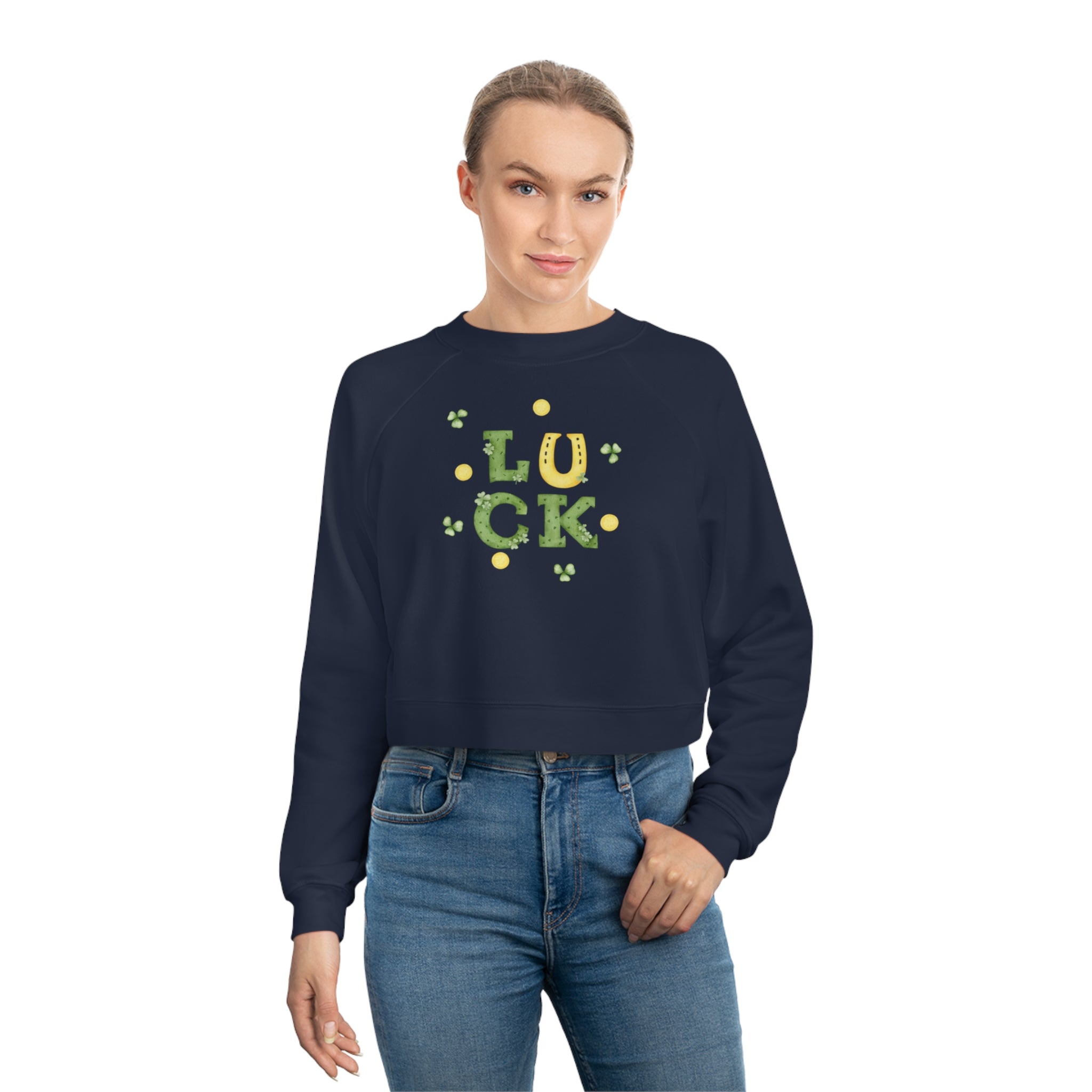 St Paddy's Day Women's Cropped Fleece Pullover