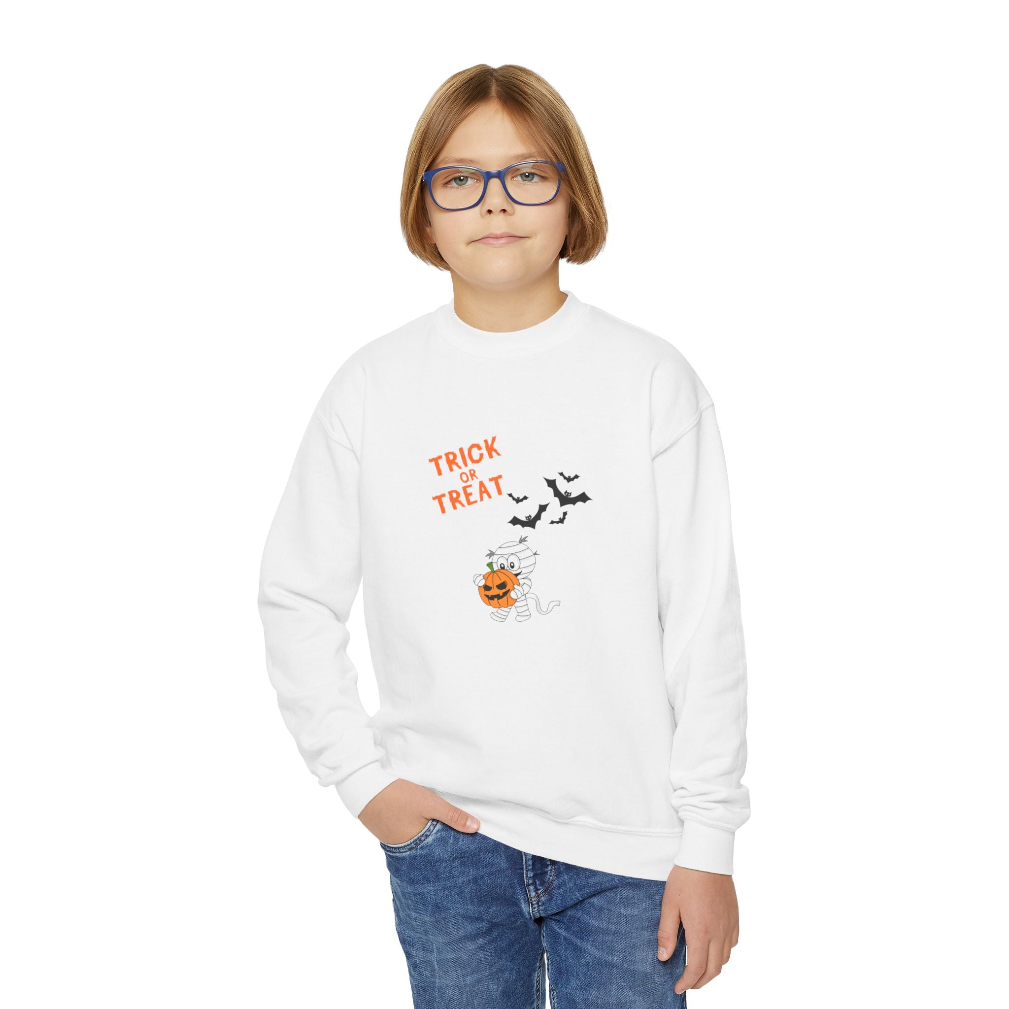 Merry Halloween Youth Crewneck Sweatshirt