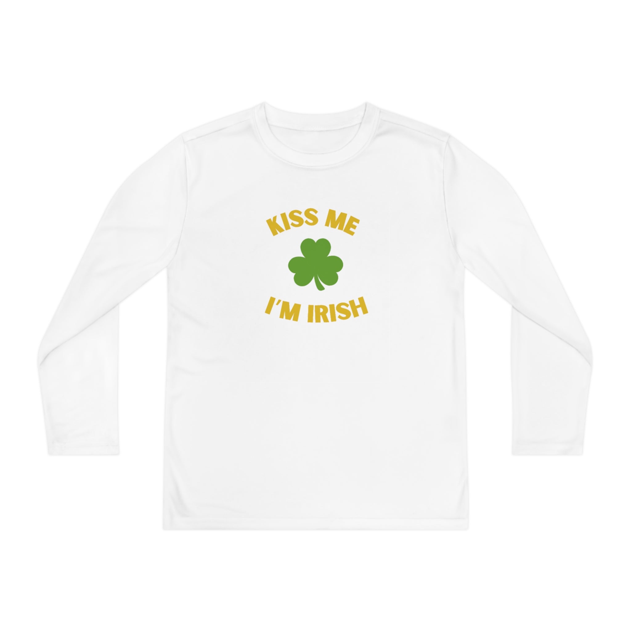 Kiss Me I'm Irish Youth Long Sleeve Competitor Tee