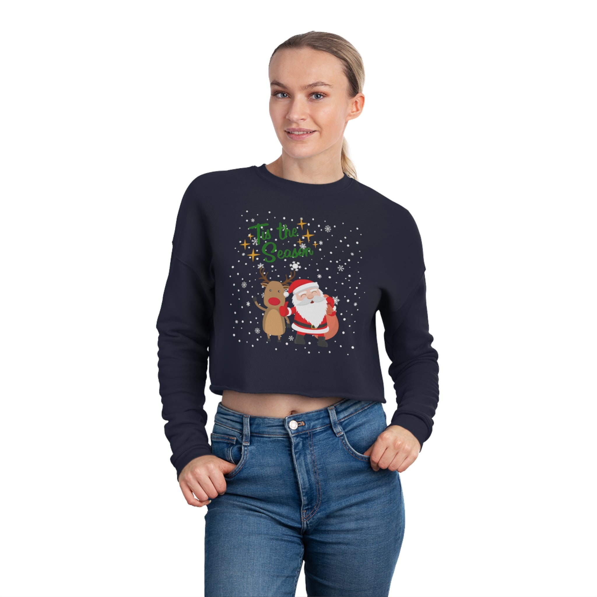 Tis The Season Women's Cropped Sweatshirt