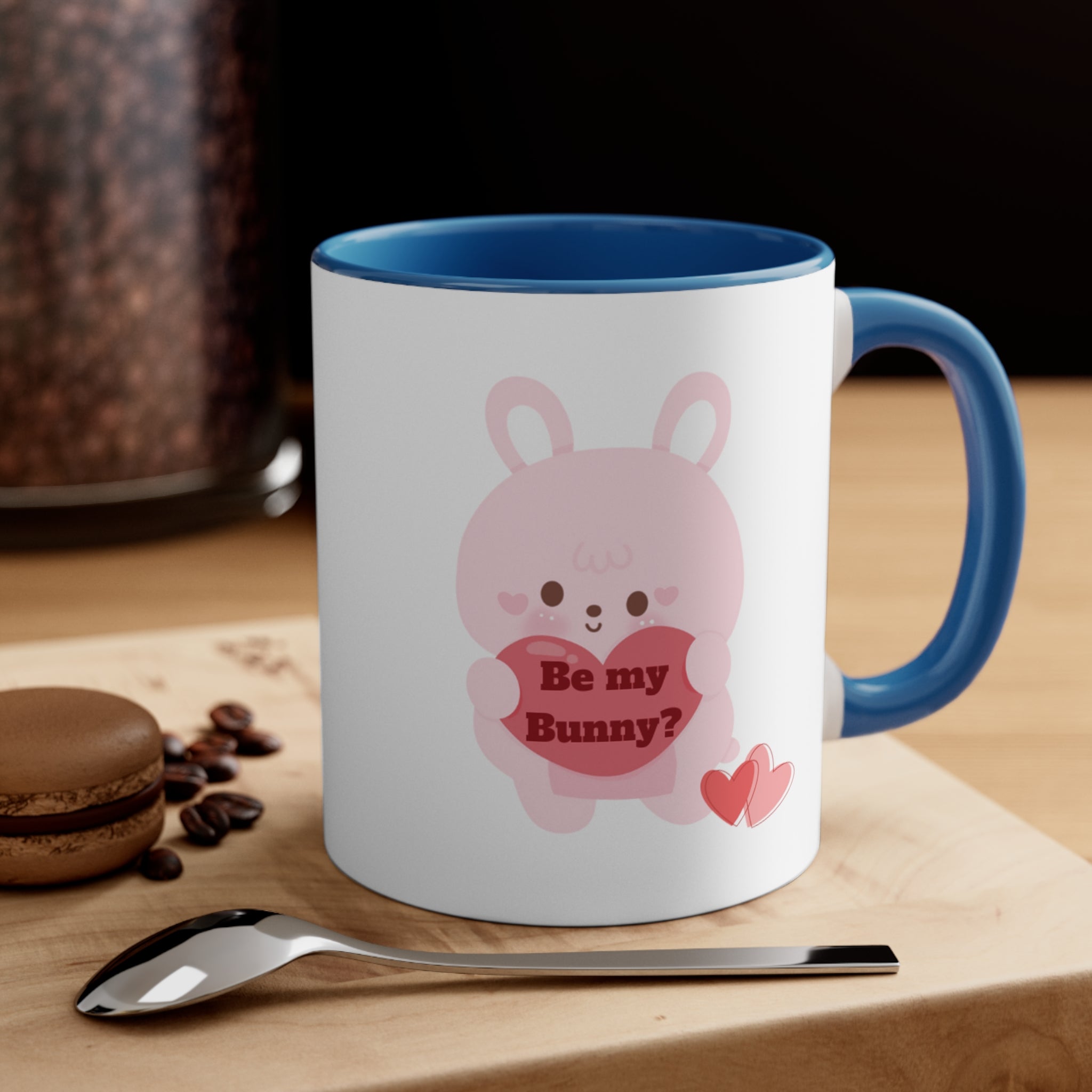 V-Day Bunny Accent Coffee Mug, 11oz