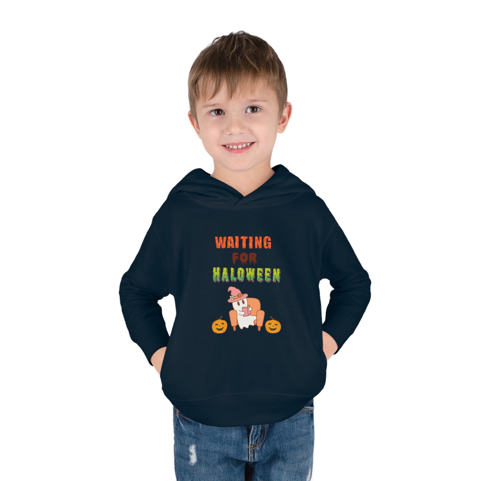 Waiting For Halloween Toddler Pullover Fleece Hoodie