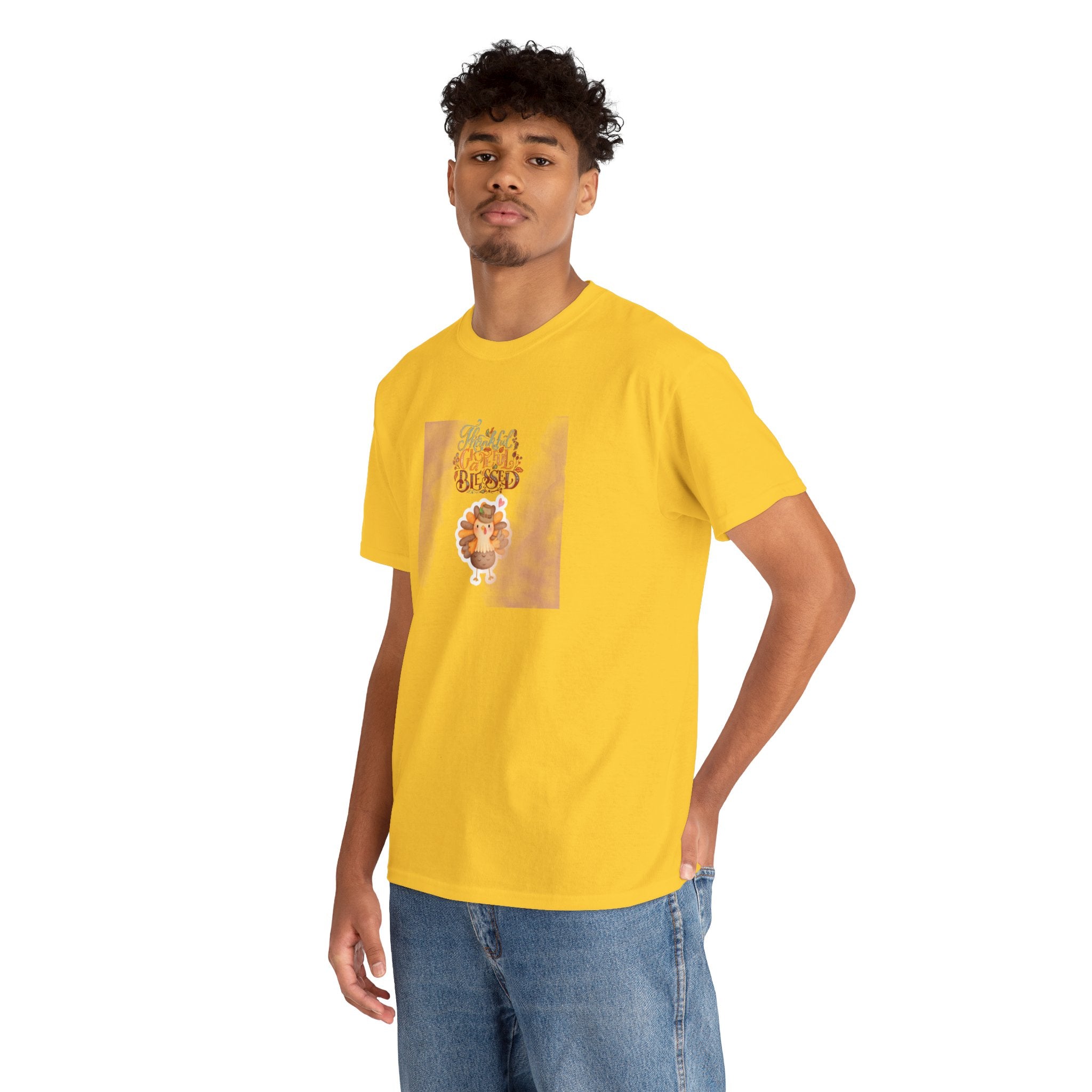 Thankful Grateful Blessed Unisex Heavy Cotton Tee