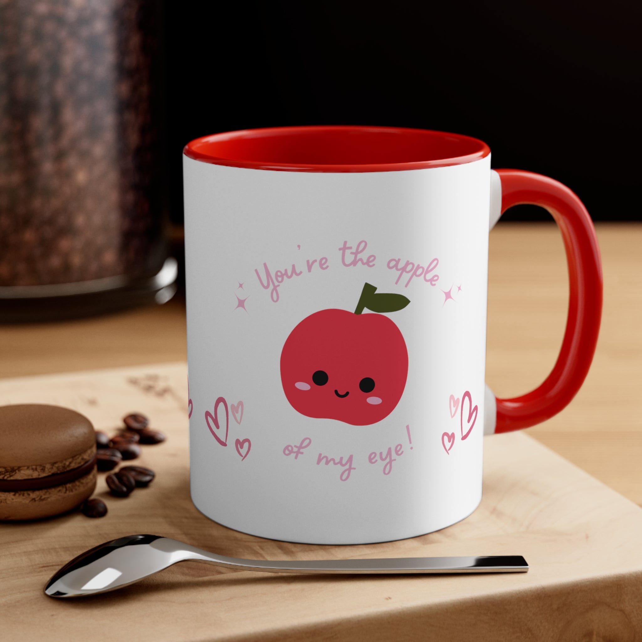 You Are The Apple Of My Eyes Accent Coffee Mug, 11oz