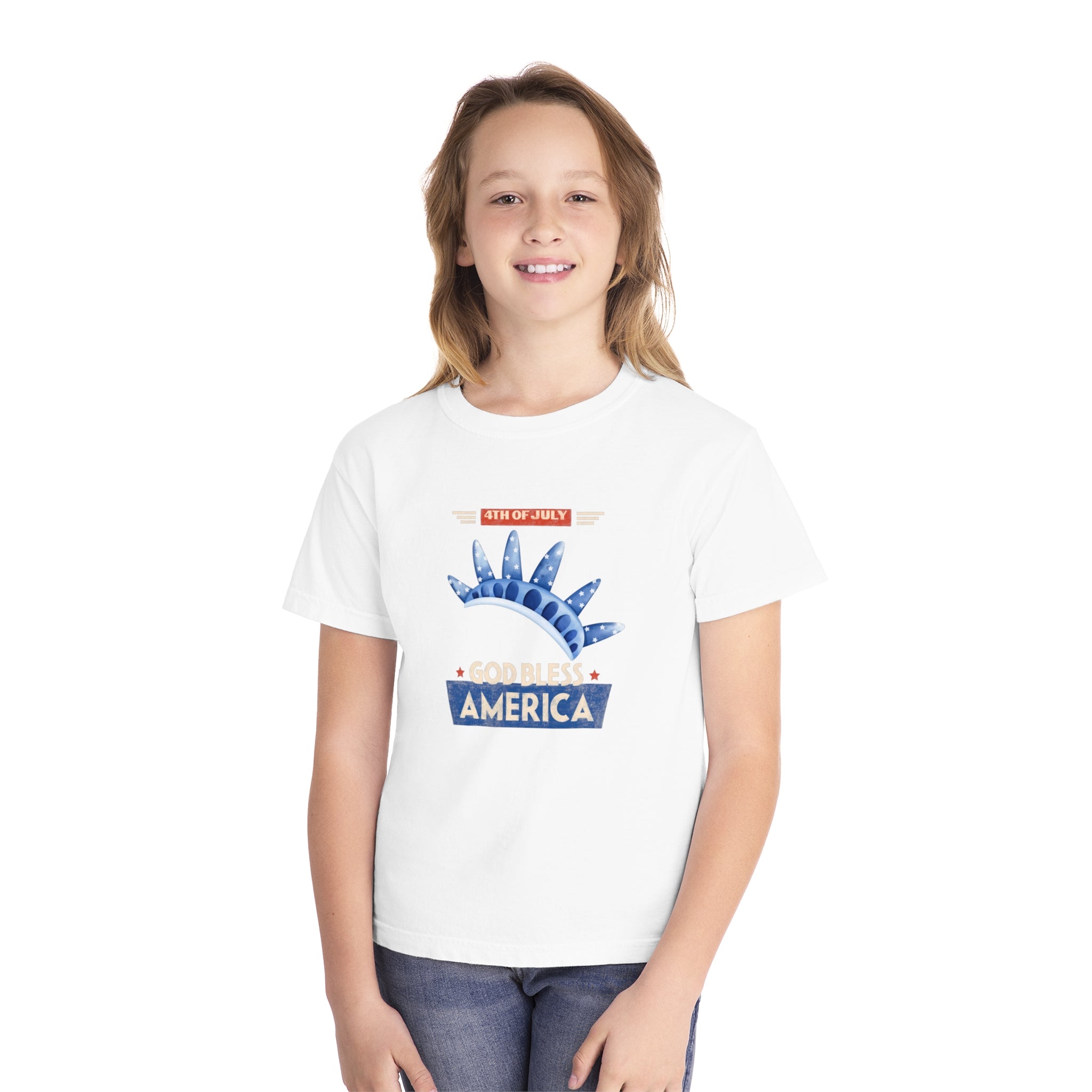 God Bless America Youth Midweight Tee