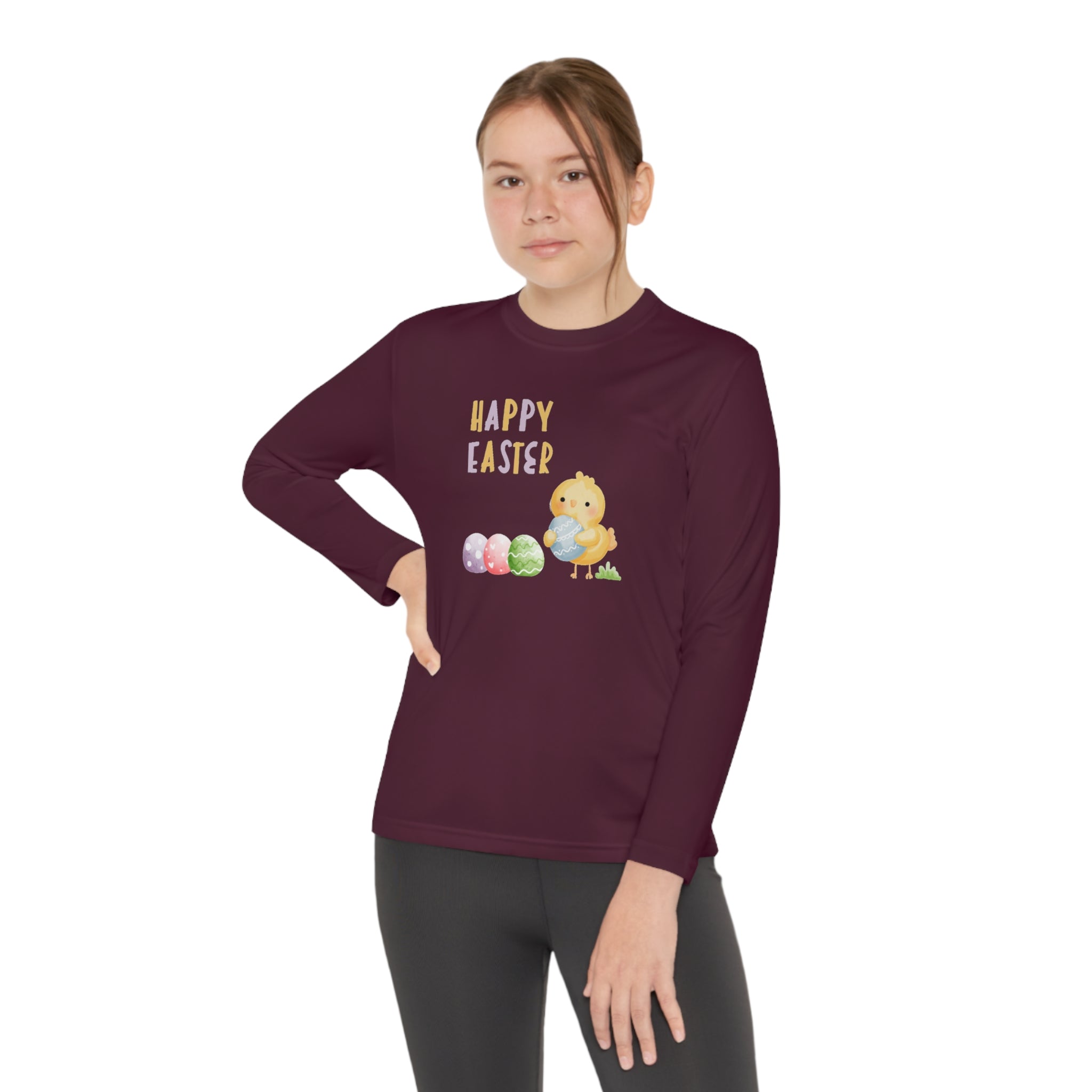 Wishing You A Happy Easter Youth Long Sleeve Competitor Tee