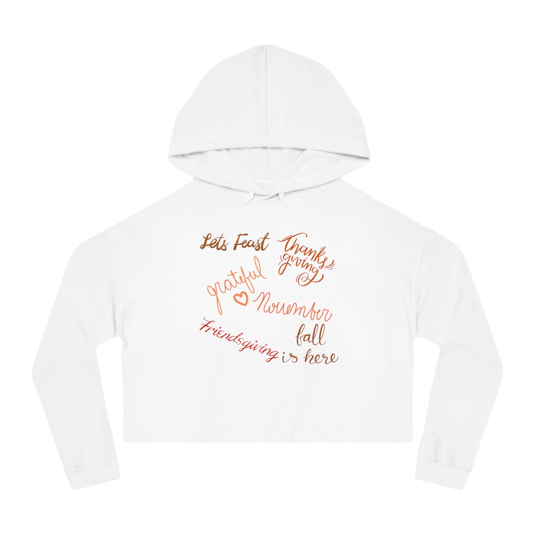 Thanksgiving Season Women’s Cropped Hooded Sweatshirt