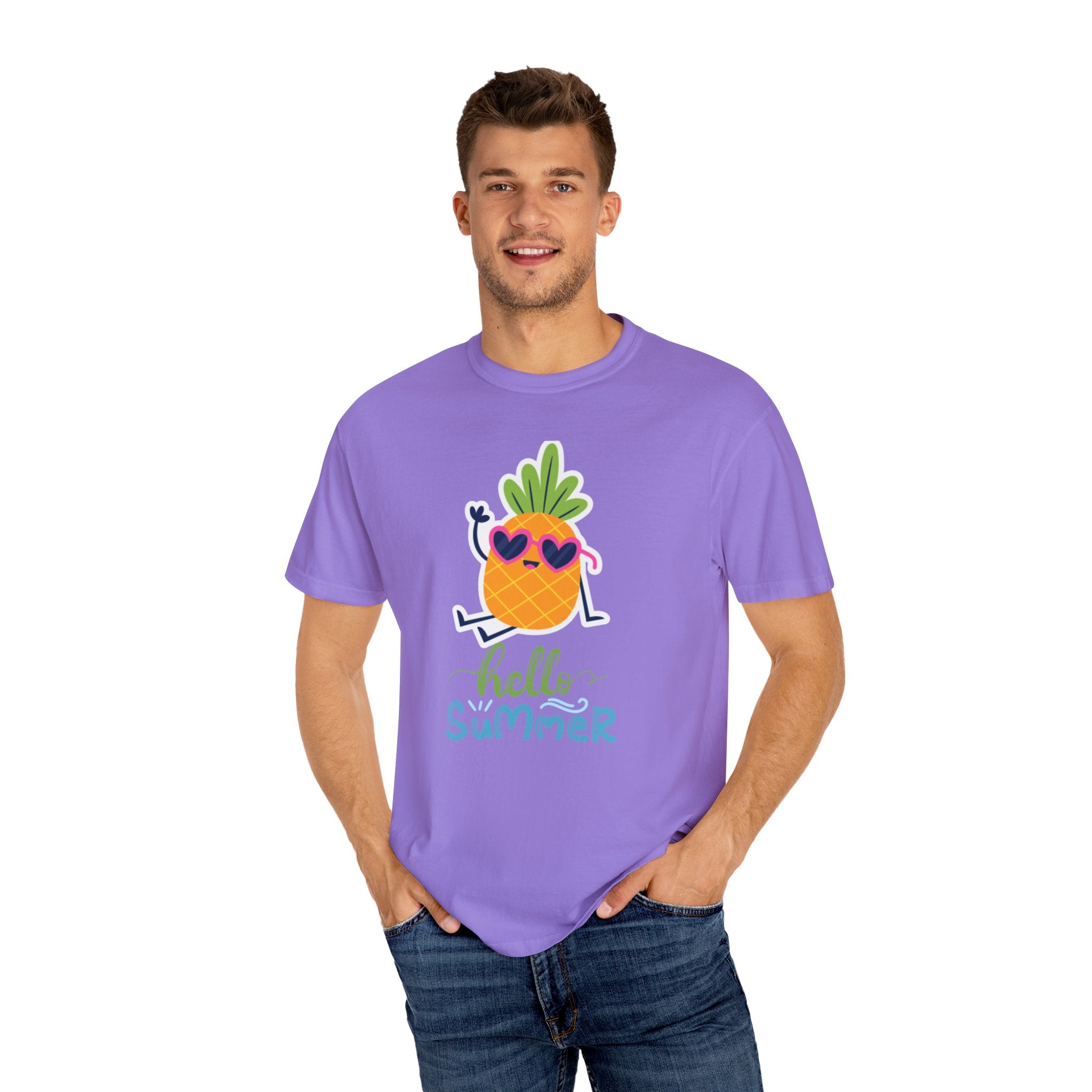 Hello Summer Fun Unisex Garment-Dyed T-shirt