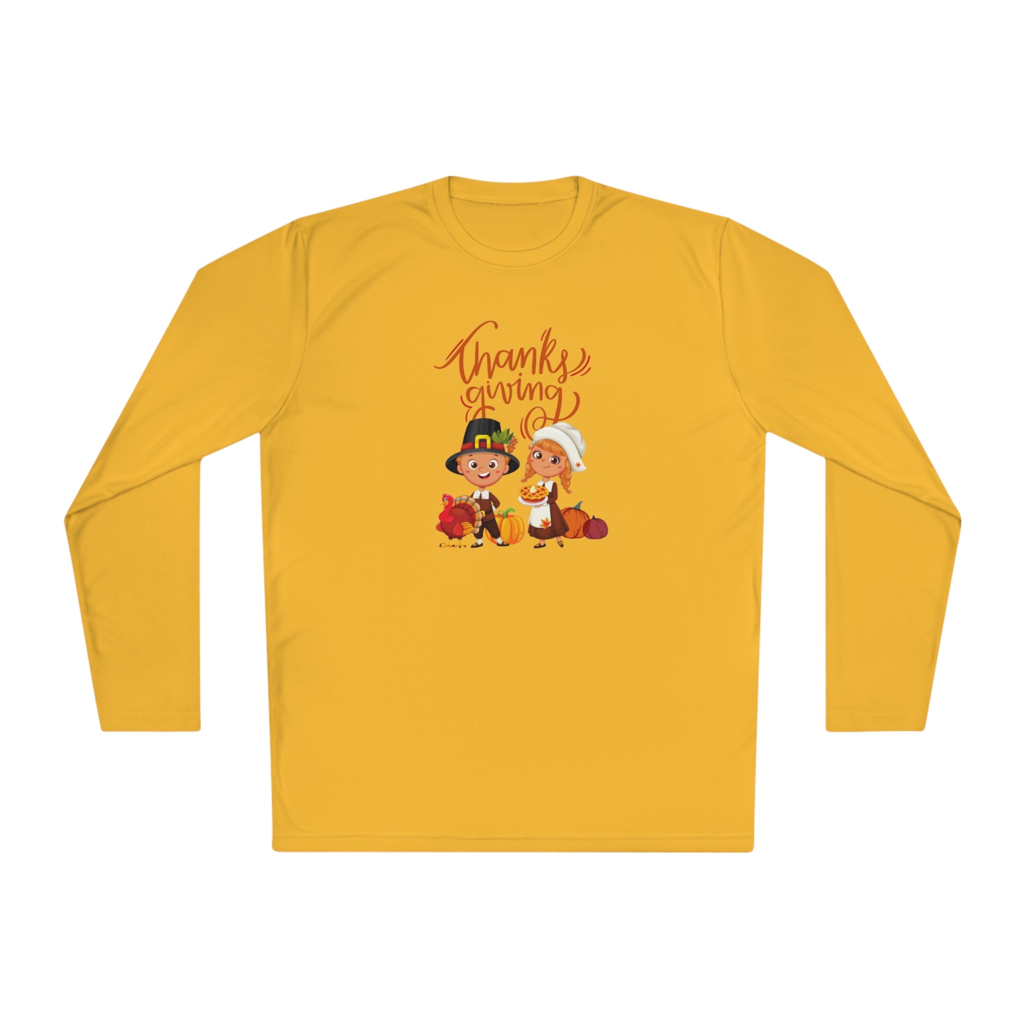 Happy Thanksgiving Unisex Lightweight Long Sleeve Tee