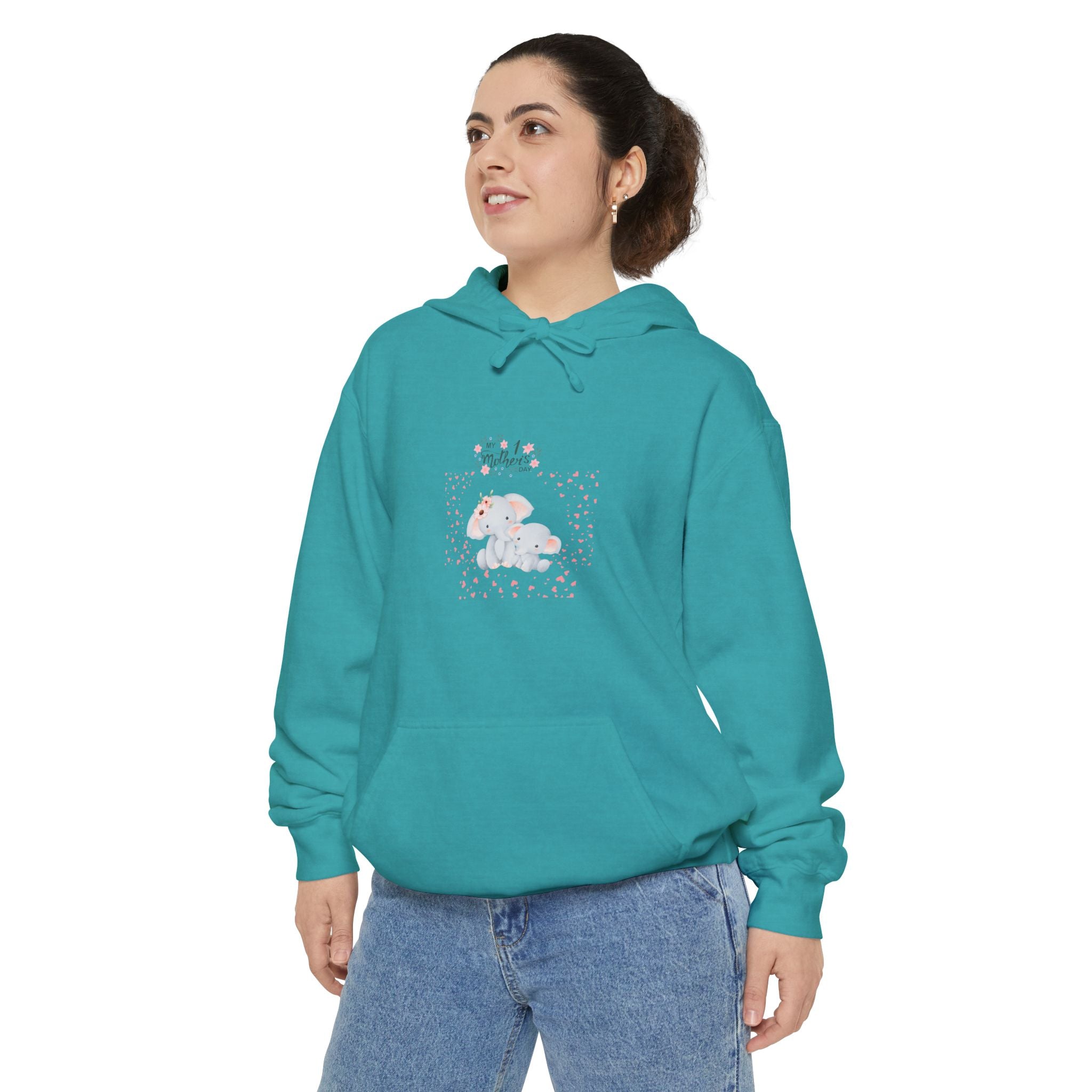 My 1st Mother's Day Unisex Hoodie - Garment-Dyed