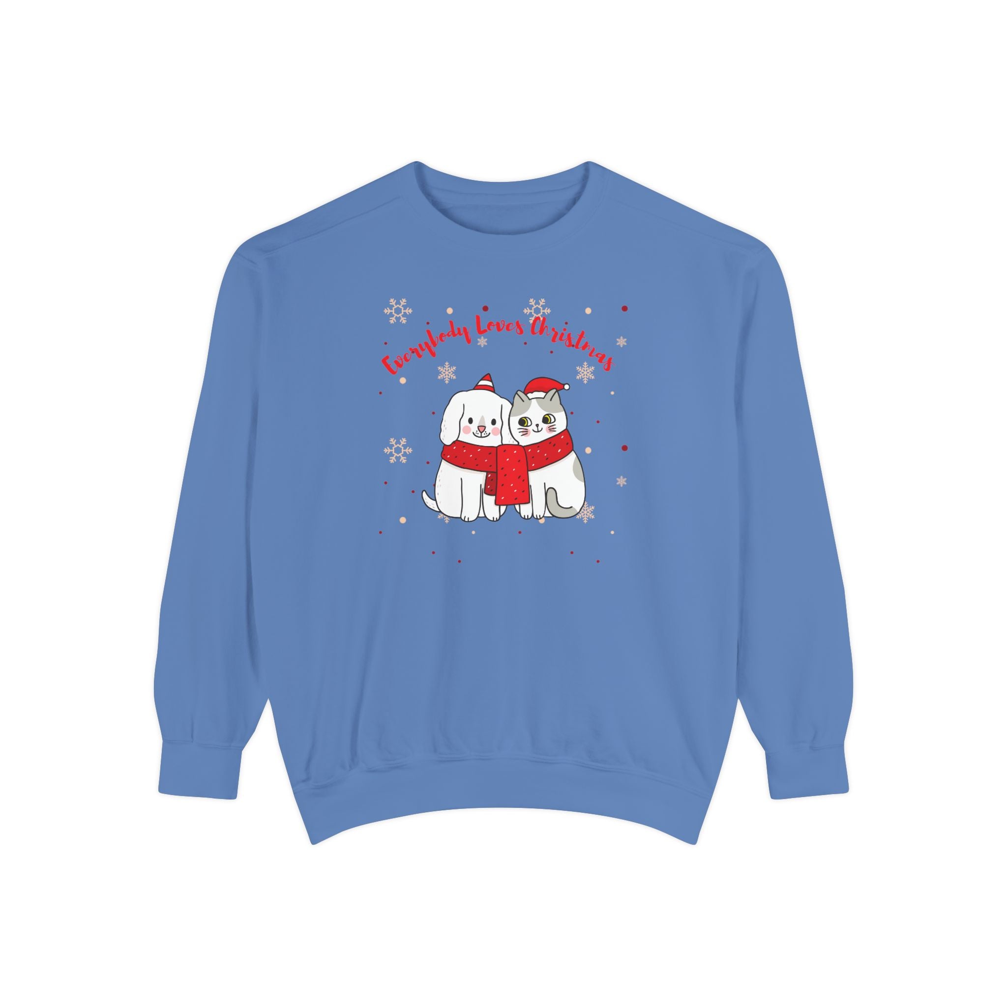 Everybody Loves Christmas Unisex Garment-Dyed Sweatshirt