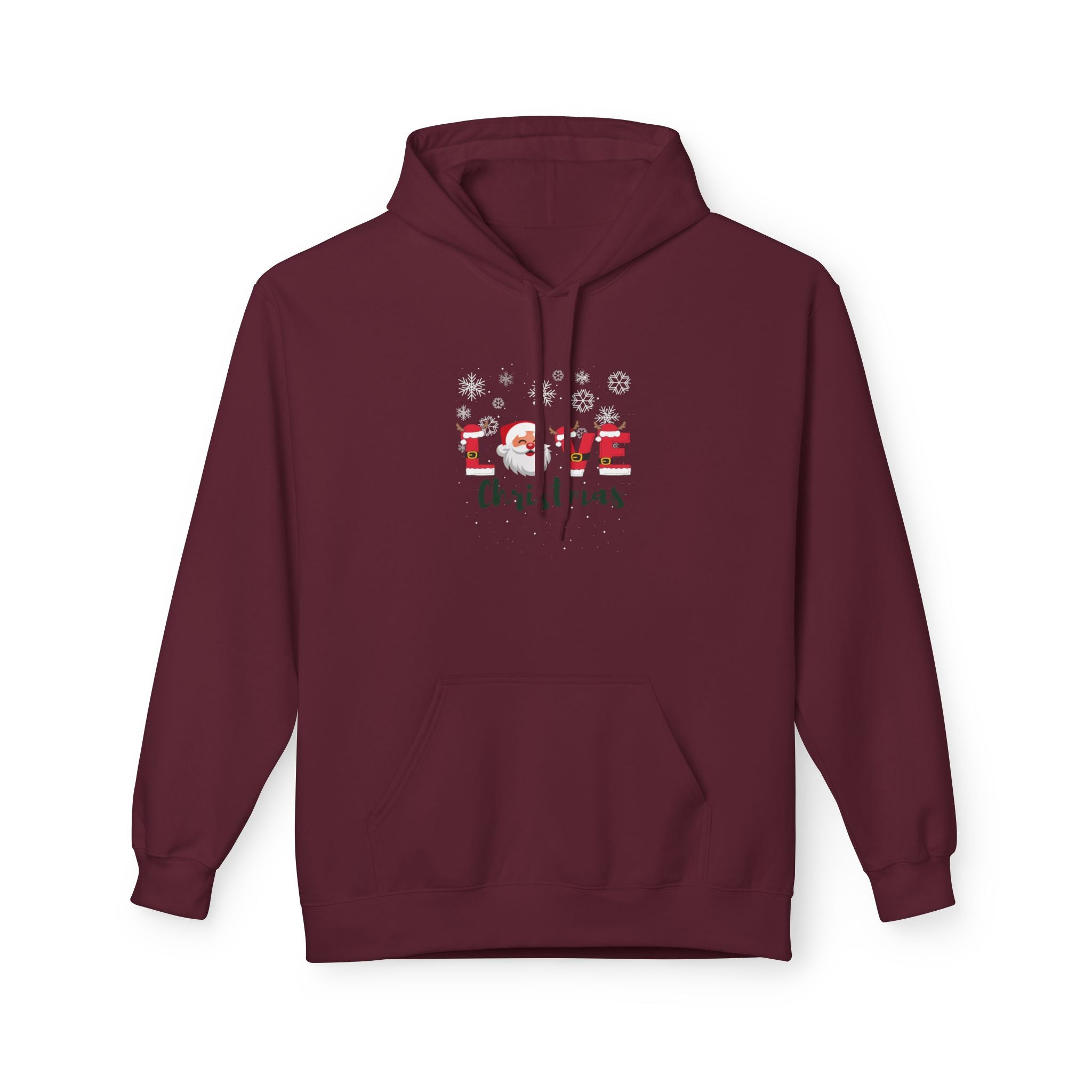 Santa Claus Loves Christmas Unisex Midweight Softstyle Fleece Hoodie