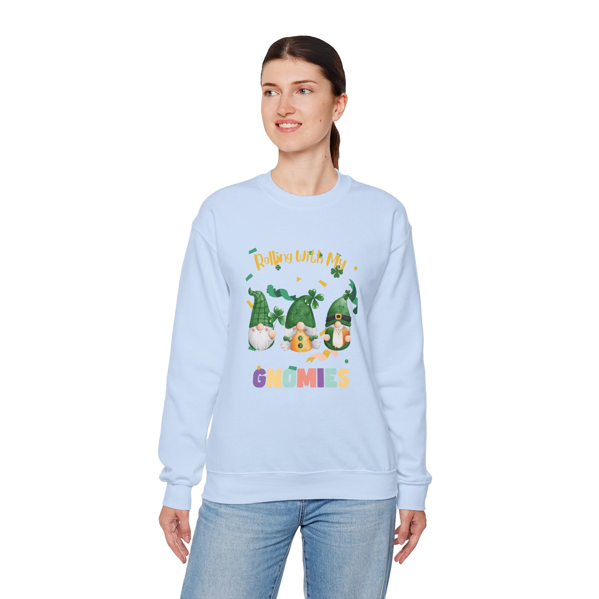 Rolling With My Gnomies Crewneck Sweatshirt - Unisex Heavy Blend™