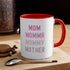 Mom Momma Mommy Mother Accent Coffee Mug, 11oz
