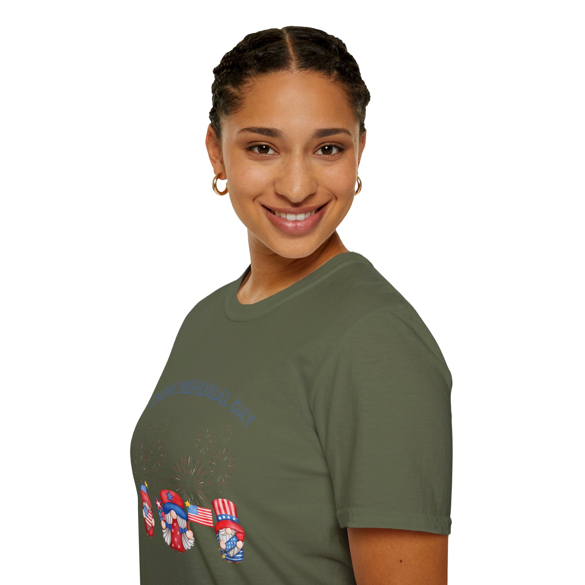 Gnome Memorial Day Unisex T-Shirt - Celebrate with Fun Design