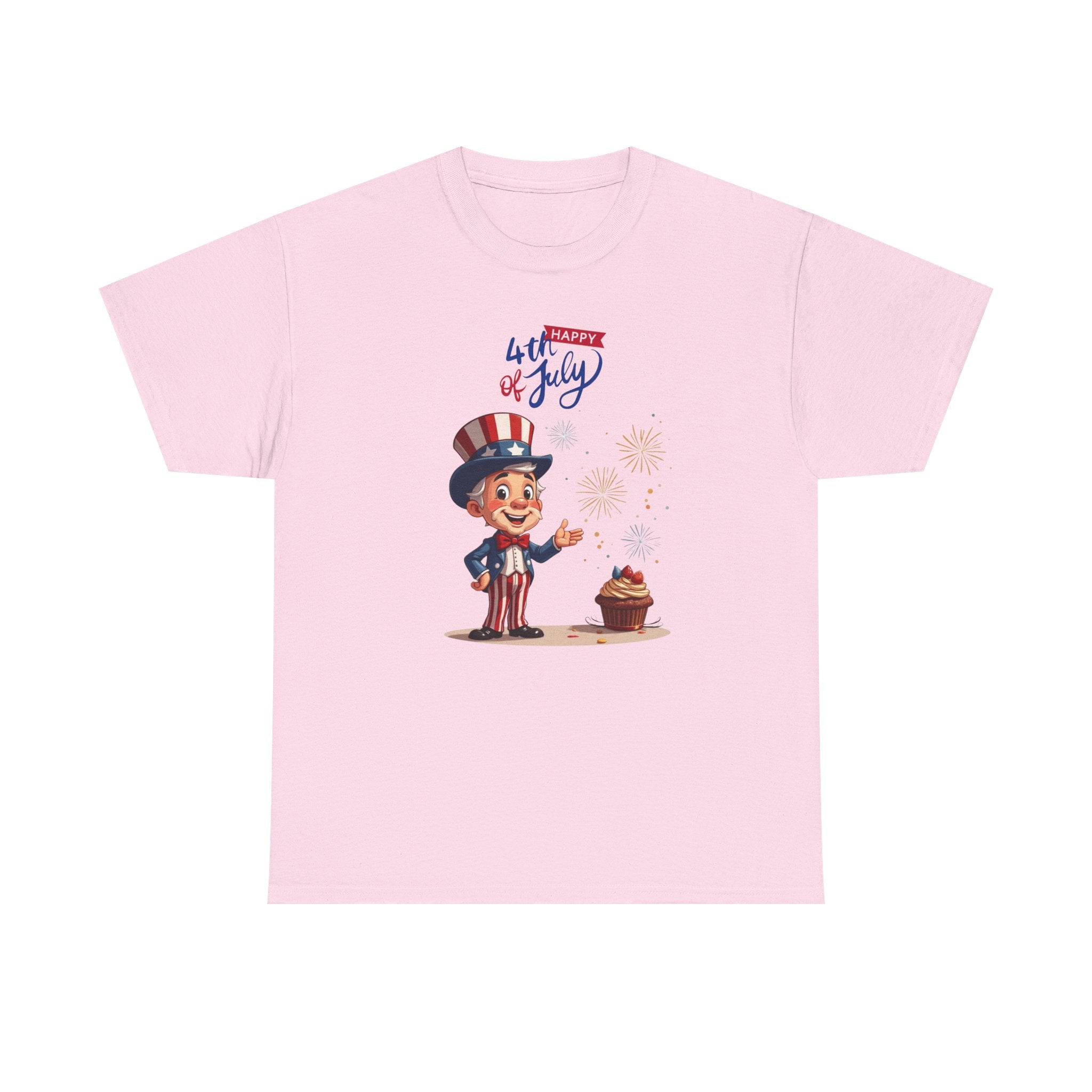 Uncle Sam Tee Happy of July, Unisex Heavy Cotton Shirt