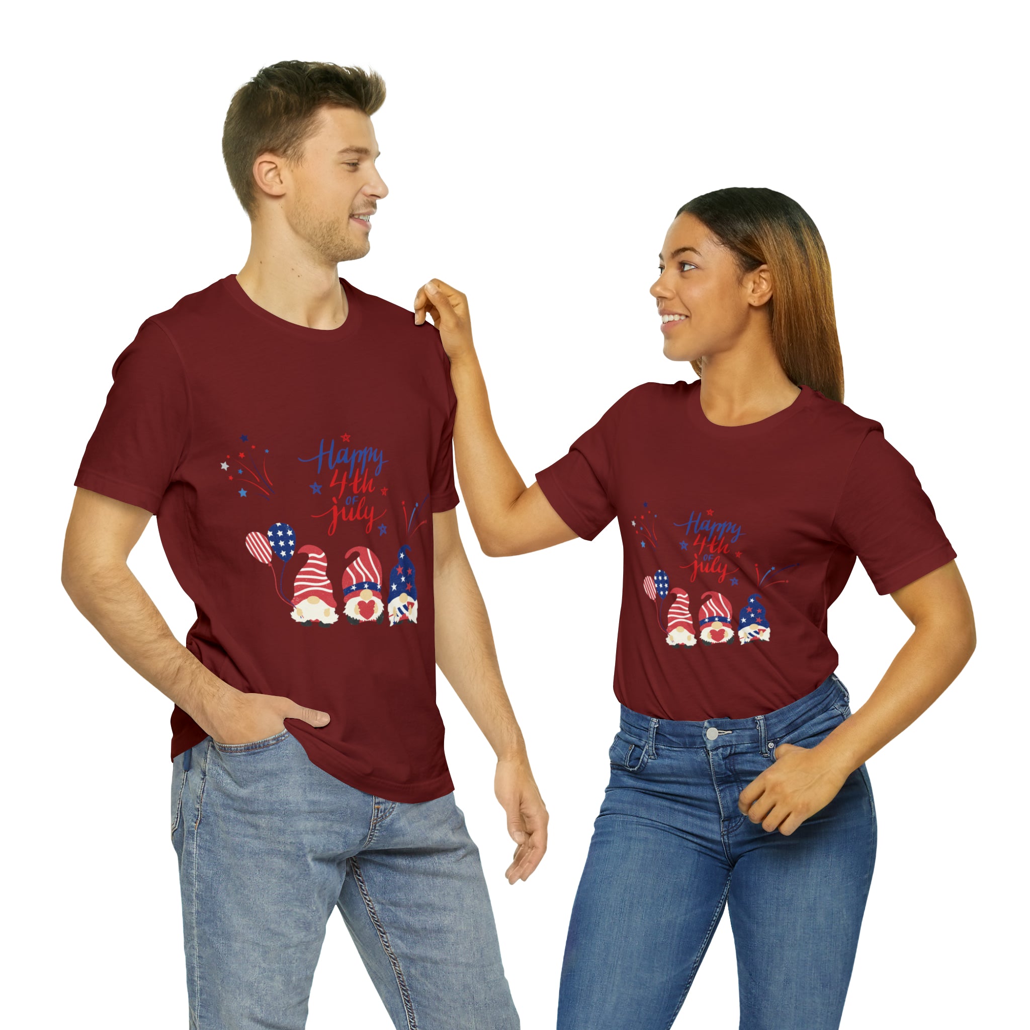 Happy 4th Of July Gnome Unisex Jersey Short Sleeve Tee