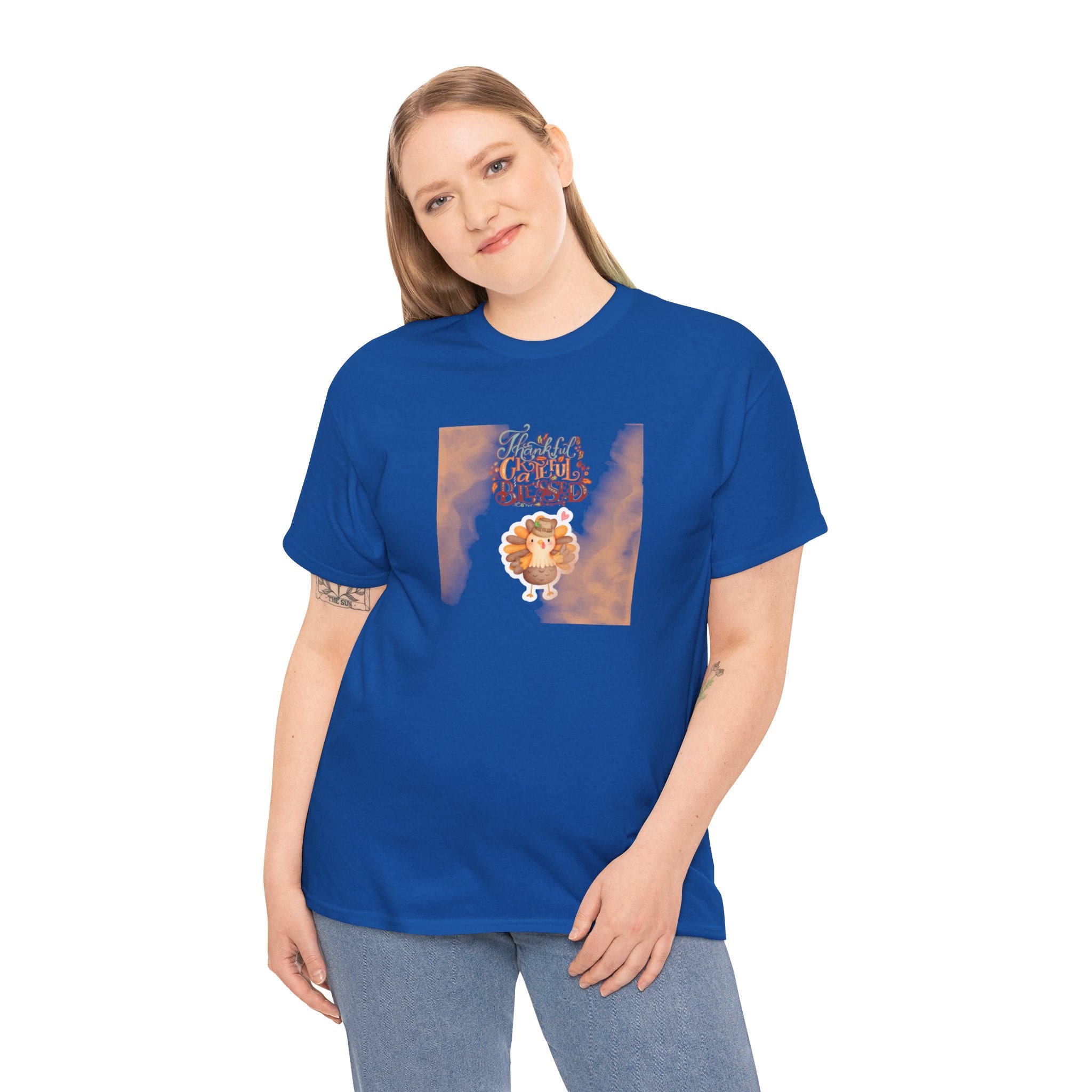 Thankful Grateful Blessed Unisex Heavy Cotton Tee