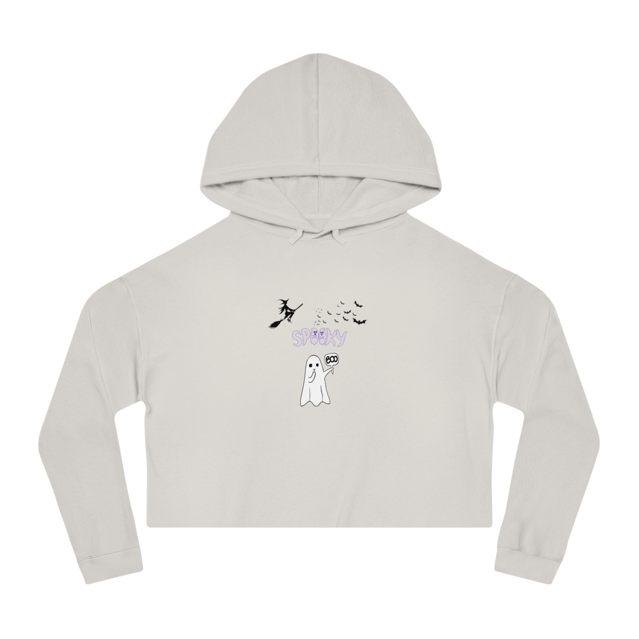 Spooky Boo Women’s Cropped Hooded Sweatshirt