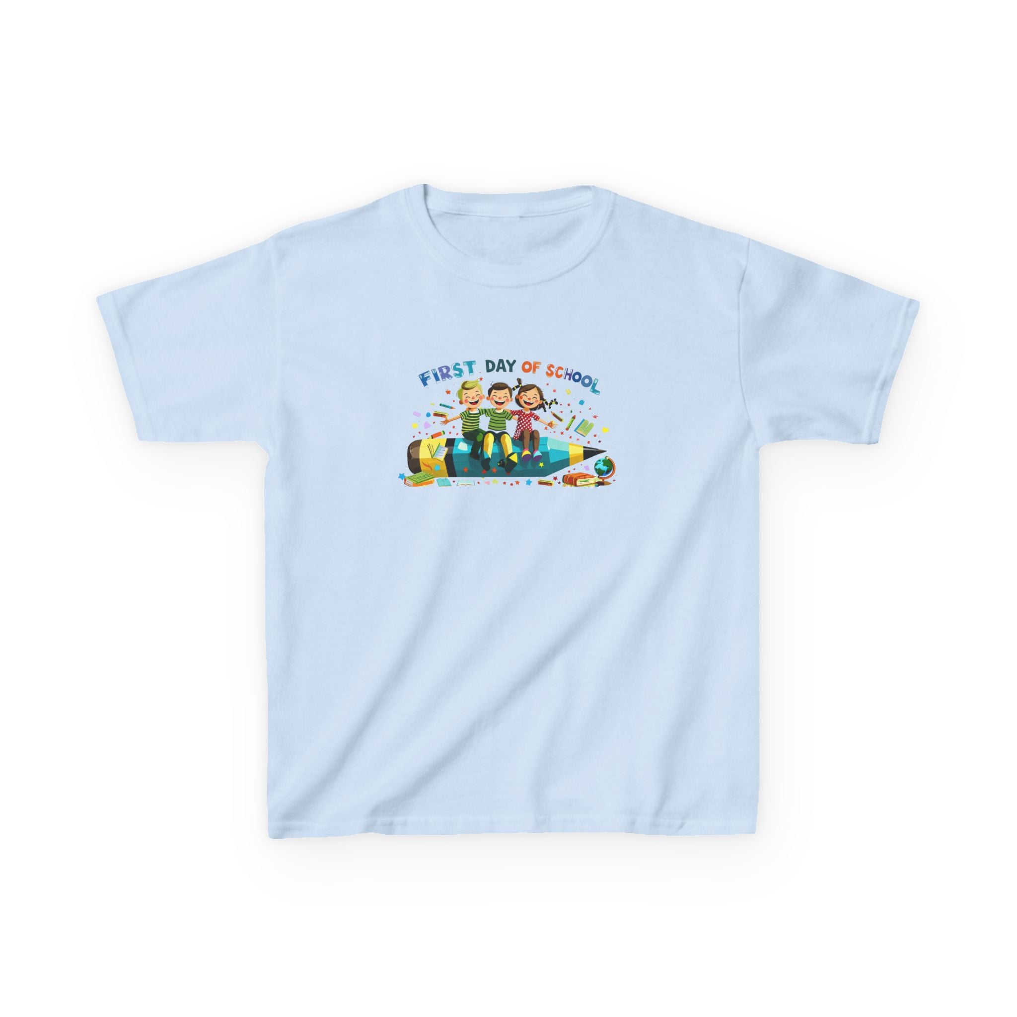 First Day of School Kids Heavy Cotton Tee