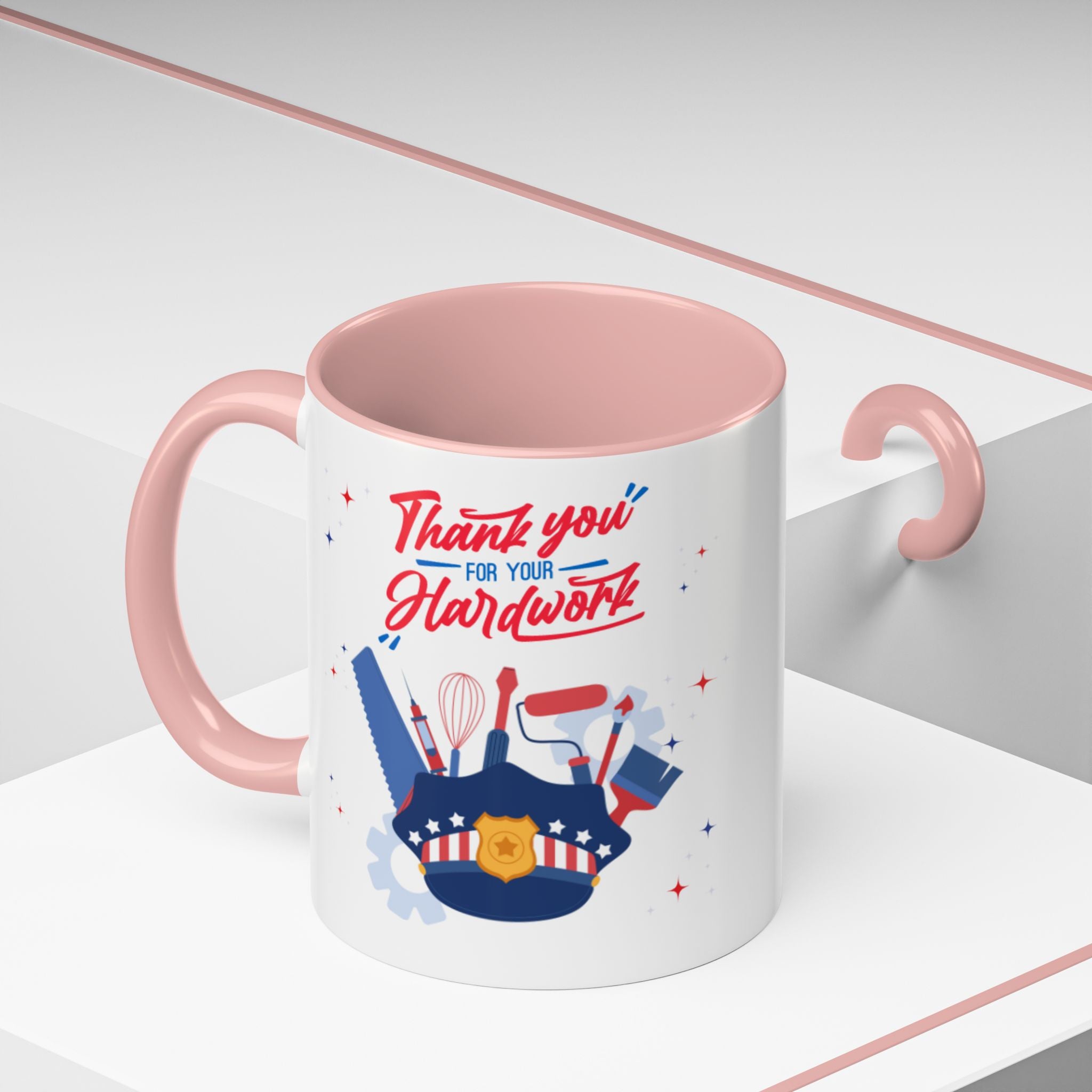 Thank You For Your Hard Work Accent Coffee Mug (11, 15oz)