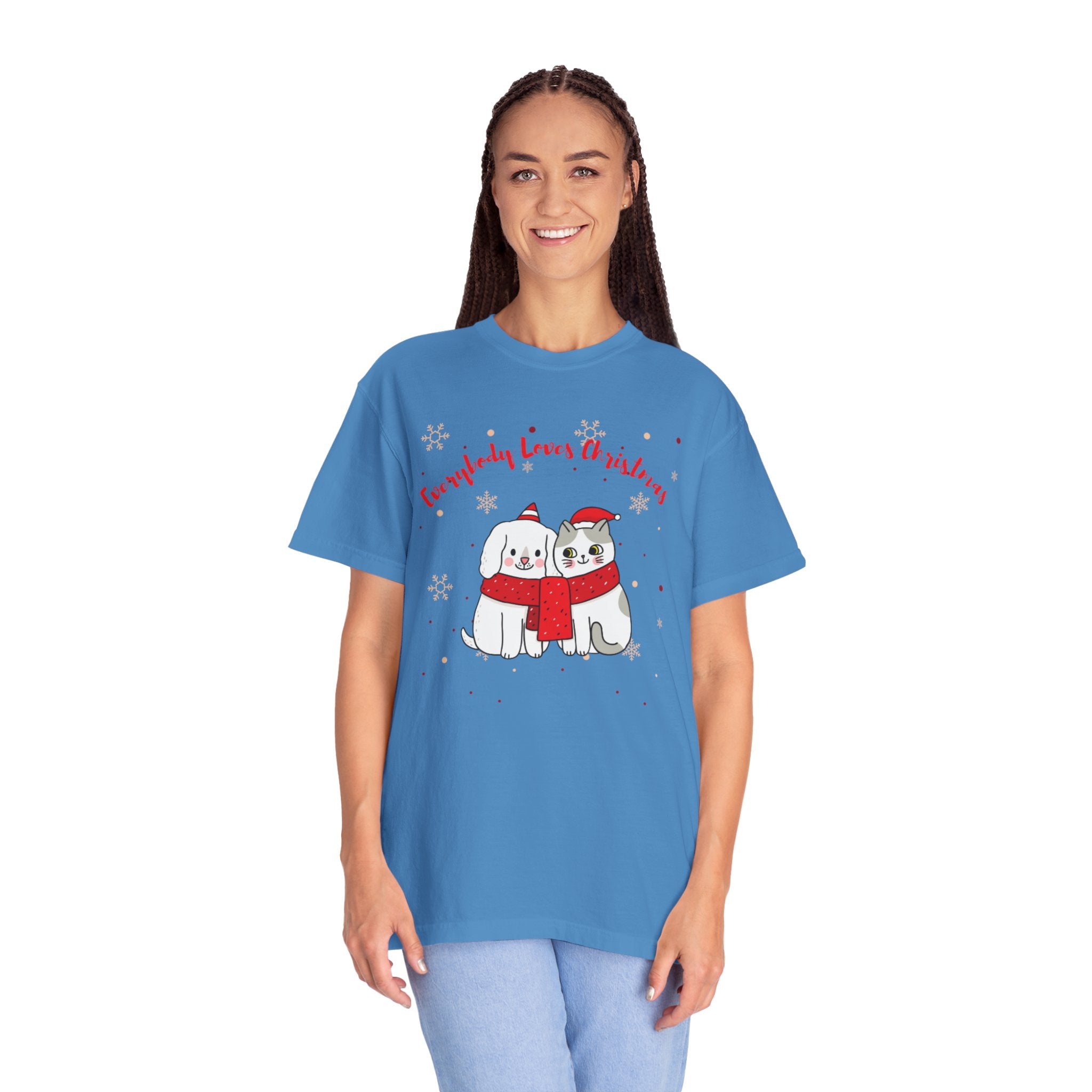 Everybody Loves Christmas Unisex Garment-Dyed T-shirt