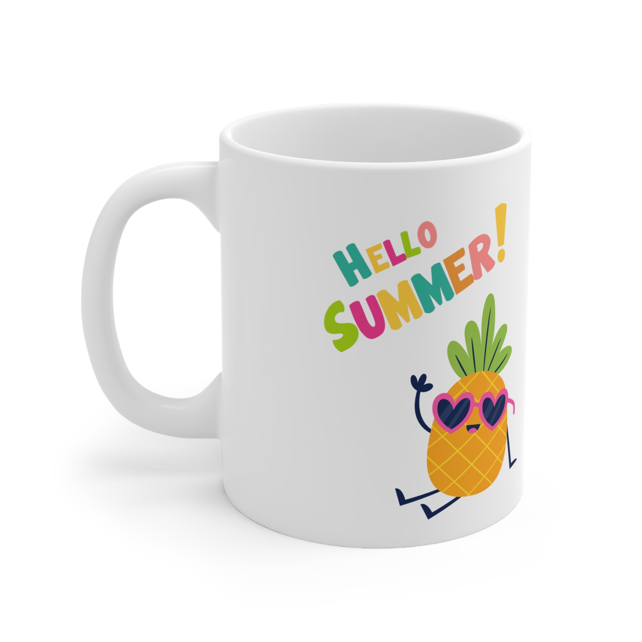 Hello Pineapple Summer Ceramic Mug 11oz