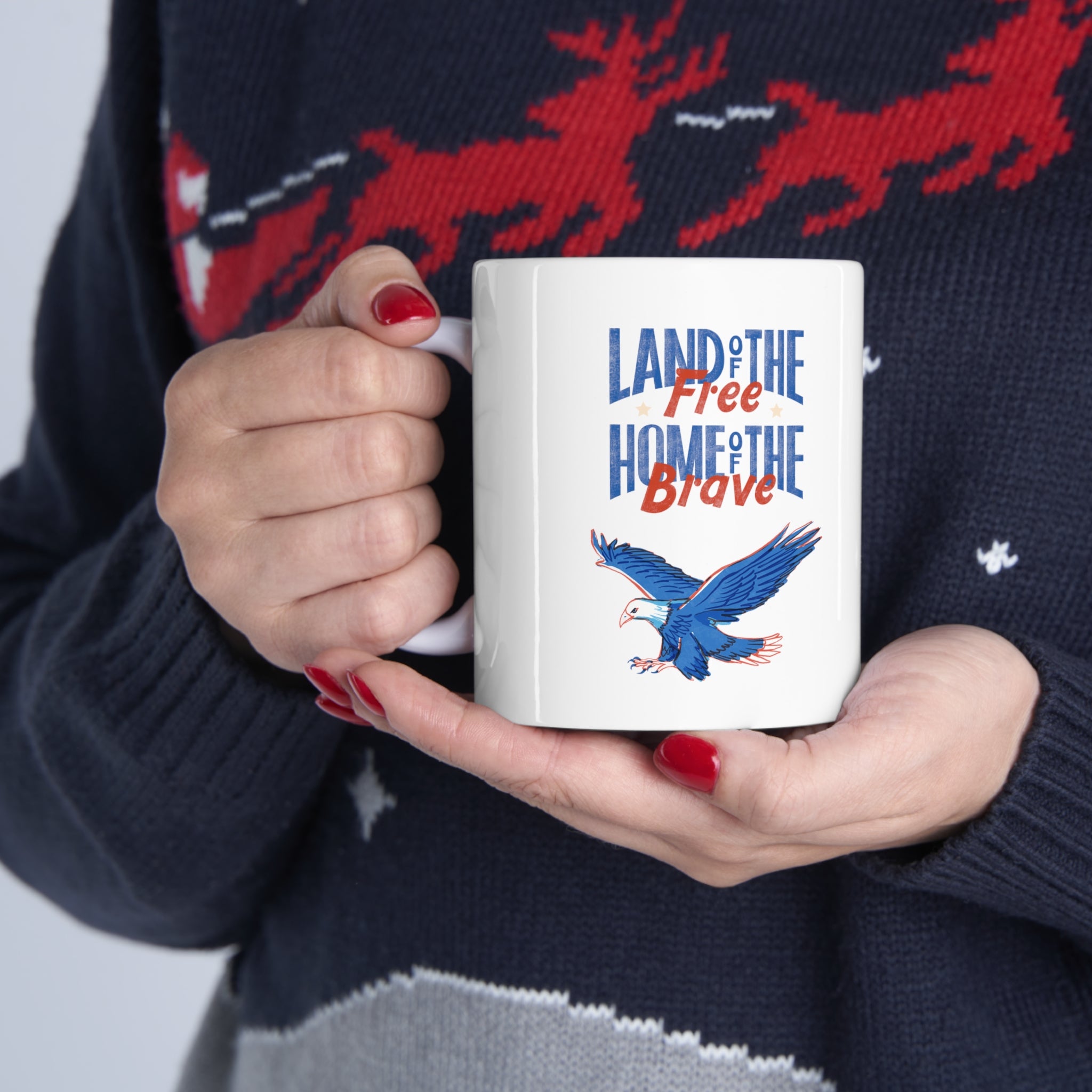 Land Of The Free Home Of The Brave Ceramic Mug 11oz